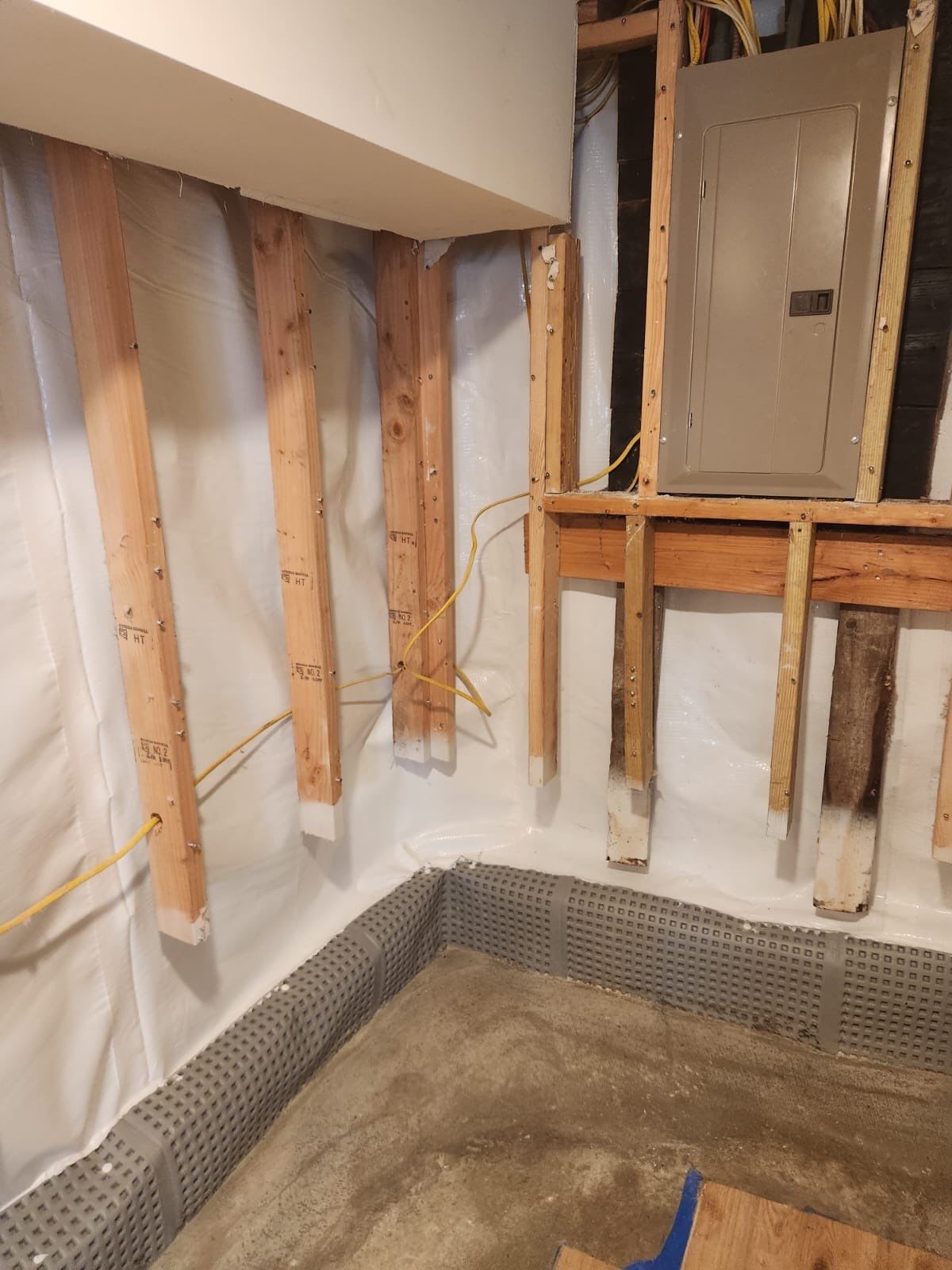 Interior French Drain & Wall Vapor Barrier Boonton NJ by Pure Service Pro, LLC 