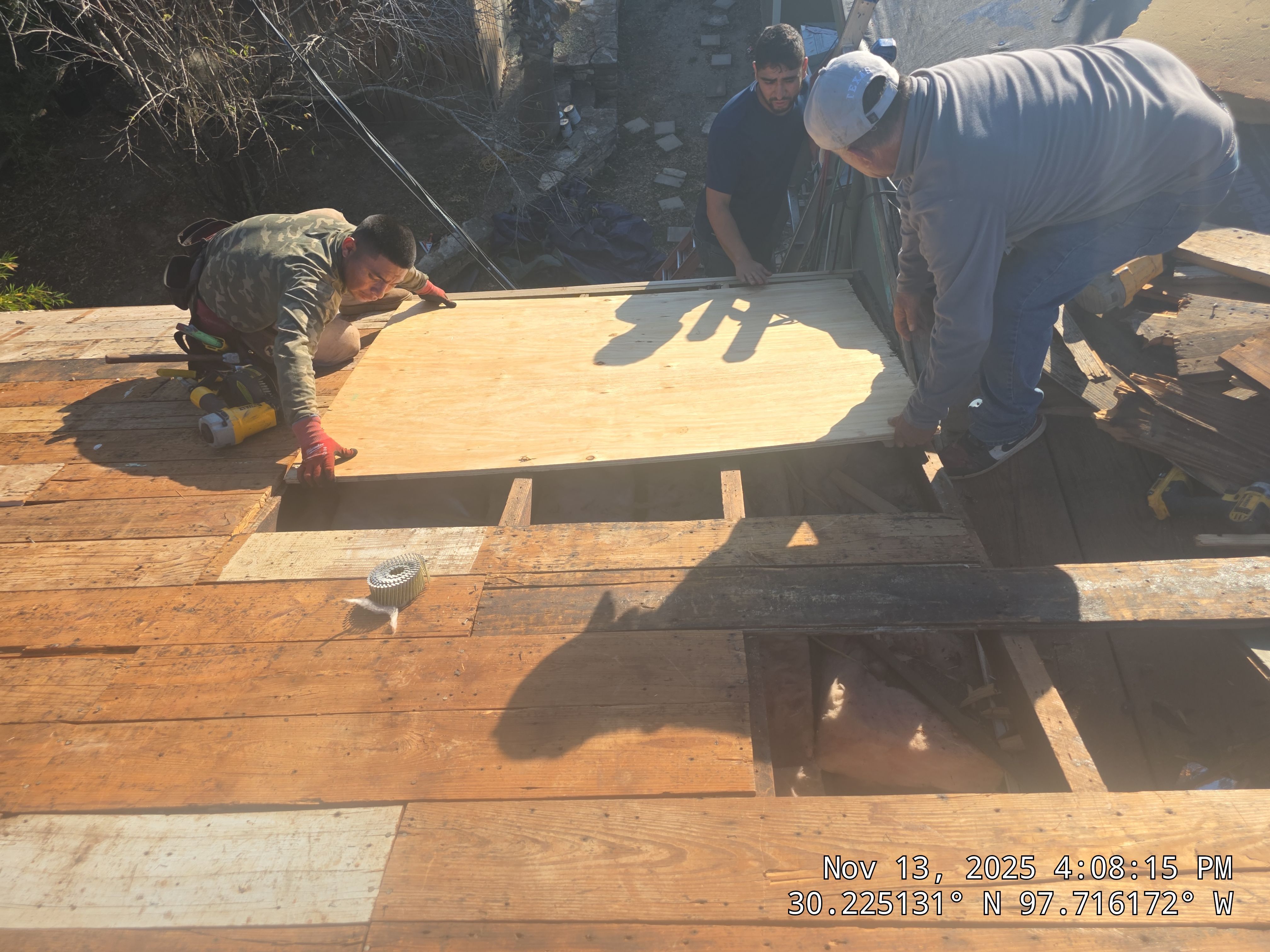 Asphalt Shingle Roof Repair and Decking Replacement in Austin by Caliber Restoration LLC