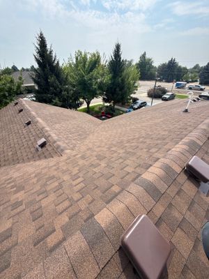 Boise Commercial Roof Replacement with Brown Architectural Shingles
