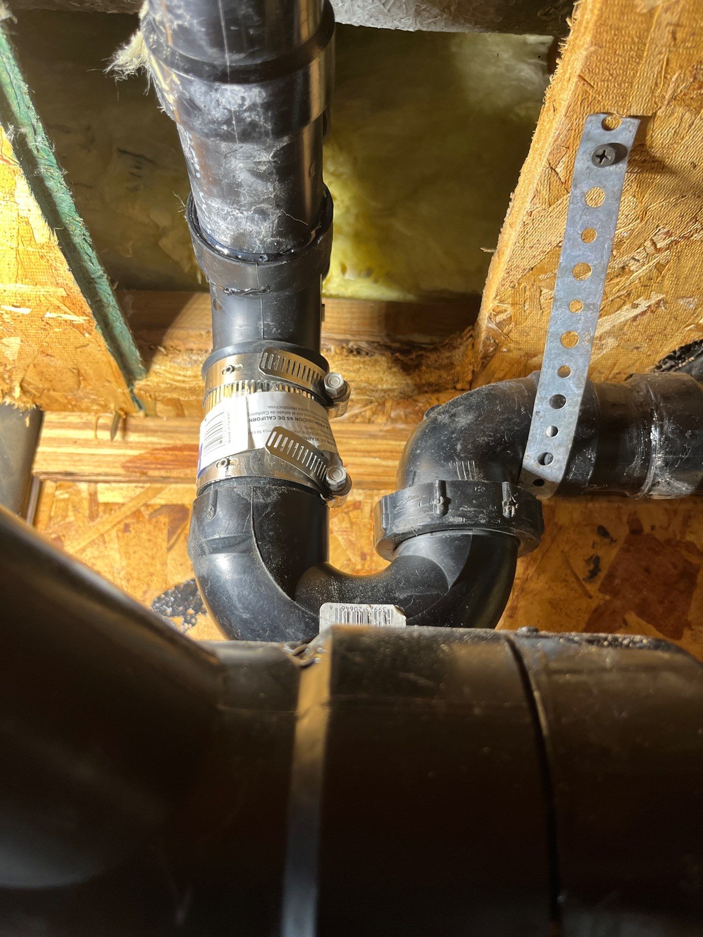Installation of New Black Pipes and Shower Valve Repair by Us Plumbing