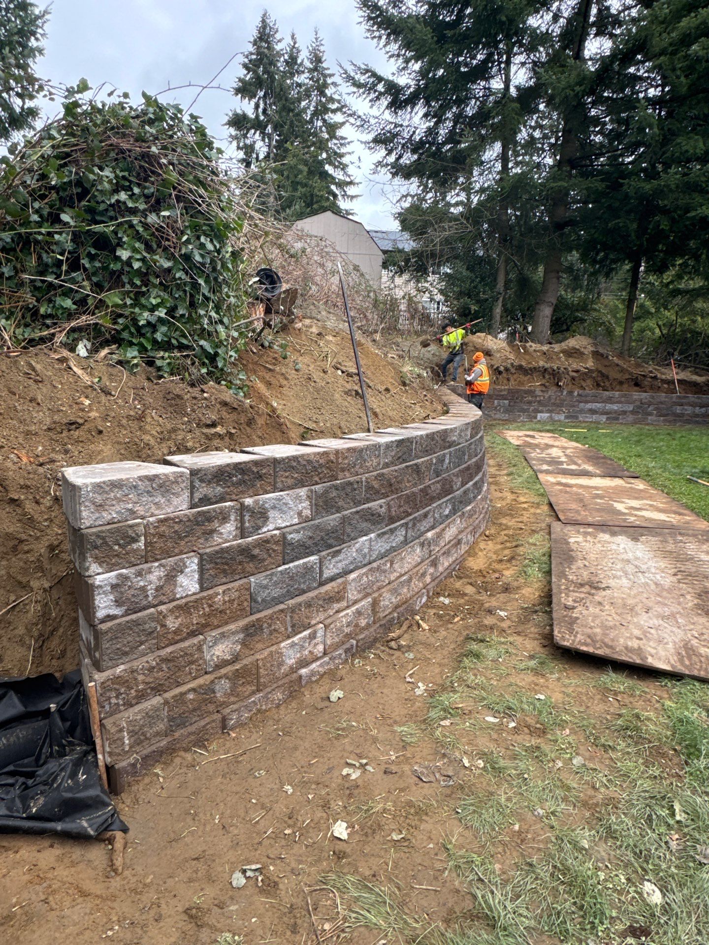 Retaining Wall and Backyard Renovation | Everett  by Jireh Asphalt & Concrete Inc 
