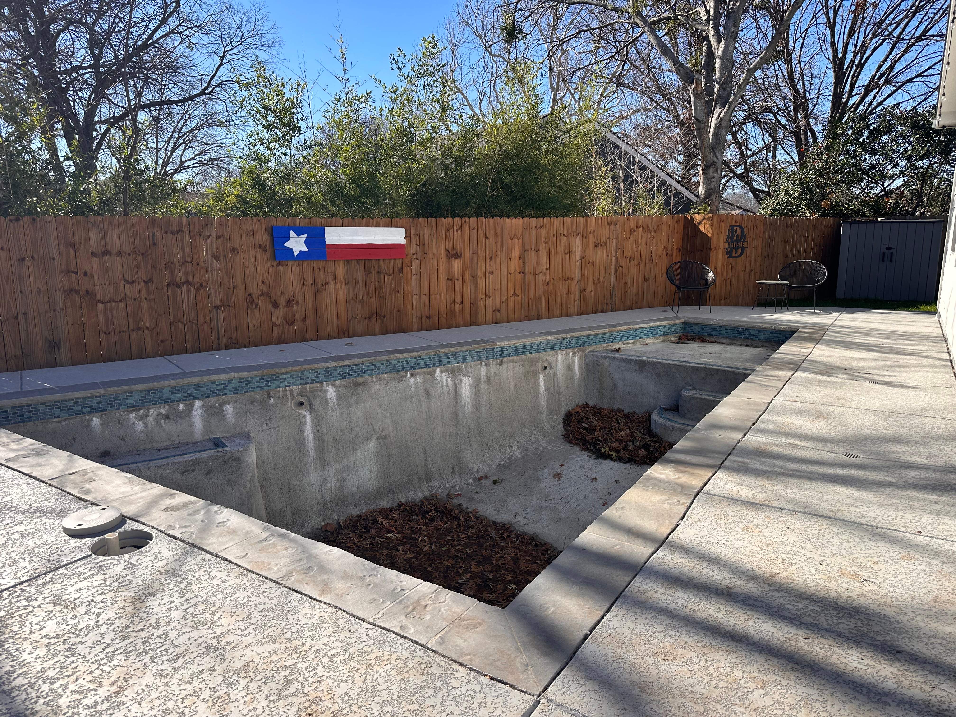 Geometric Pool with Stone Coping by Pinnacle Pools and Spas - DFW