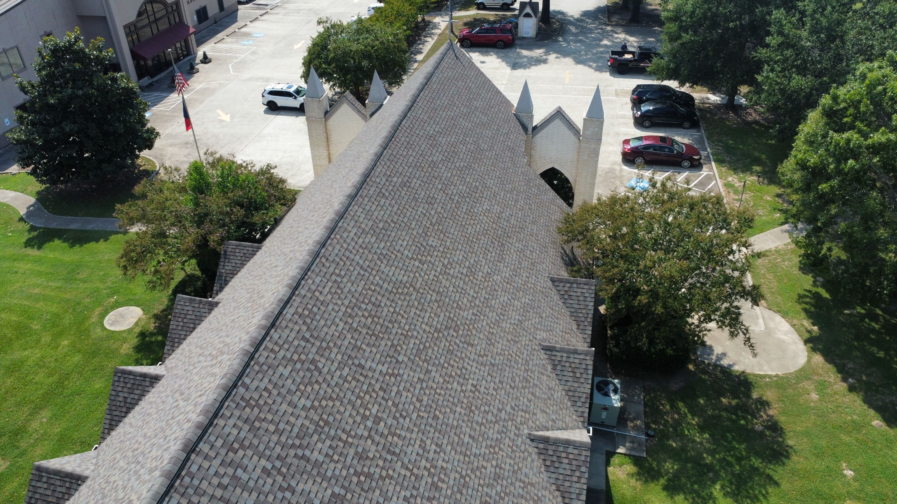 Project in Conroe, Texas Grace Lutheran Church by North American Roofing Company