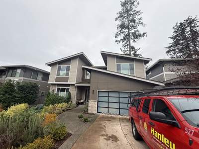 Residential Roof Repair in Progress in Bainbridge Island, WA
