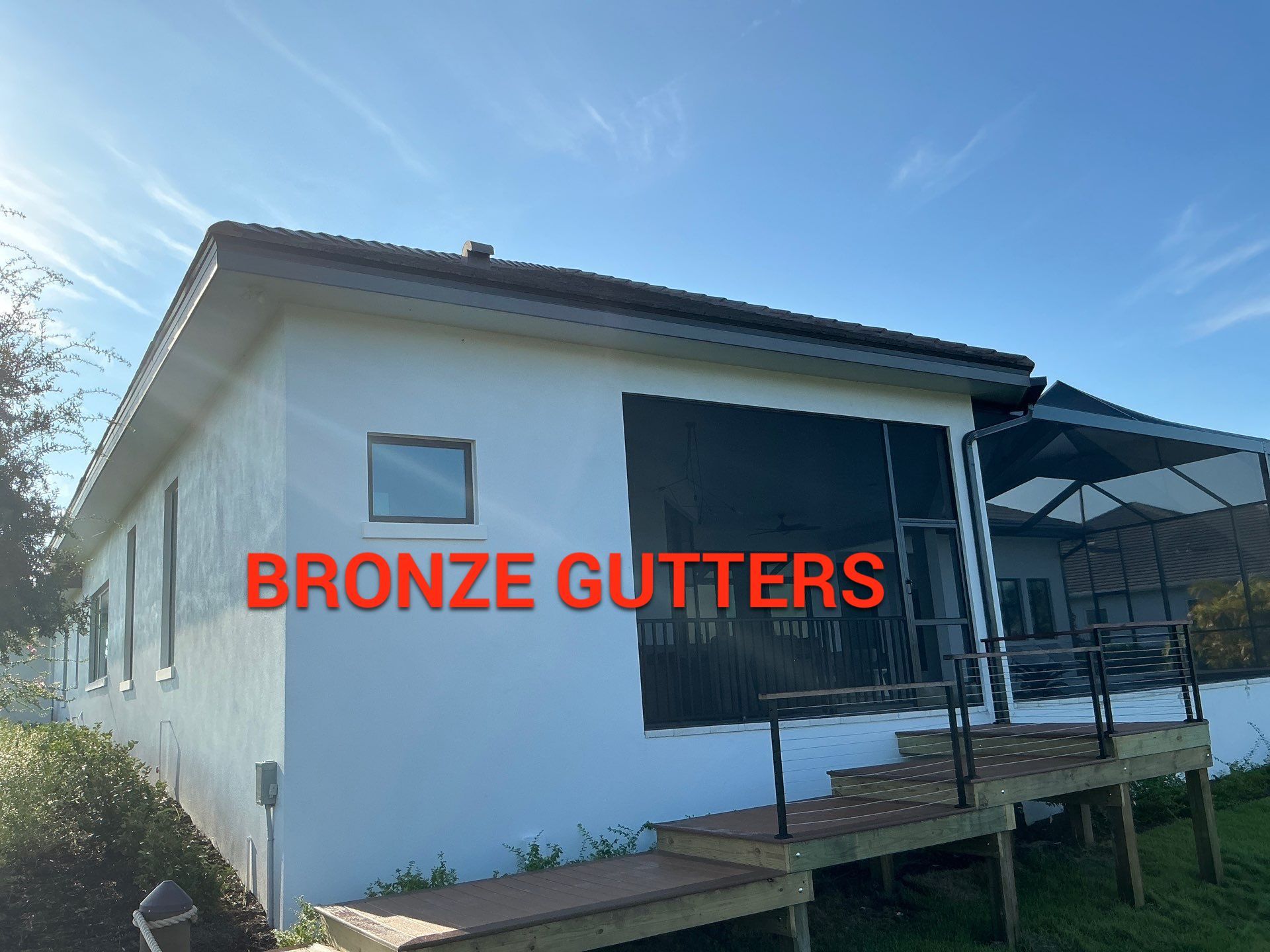 Bronze K-Style Gutters for Homes in Parrish FL by Gutter Professors