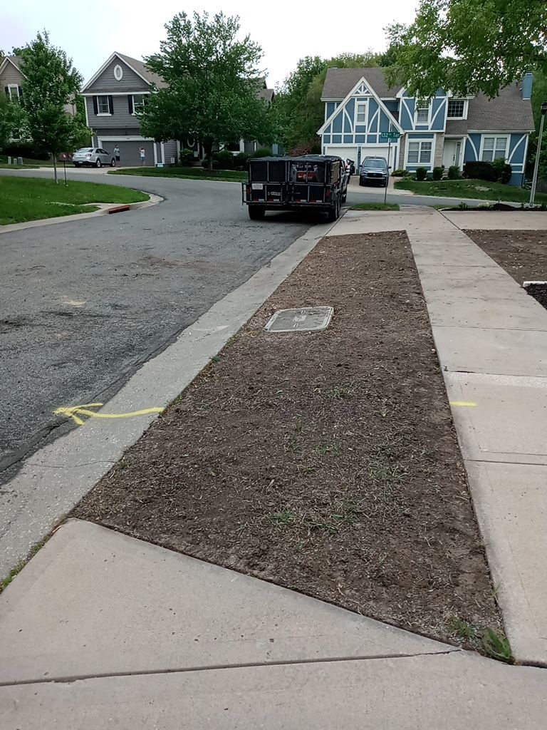 Front Yard Landscape by LAND ESCAPES LLC