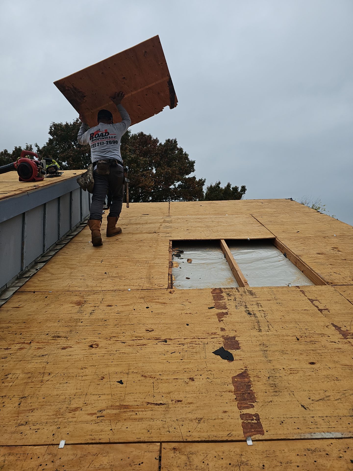 Full GAF Charcoal Roof Replacement in Garland, TX by road roofing llc