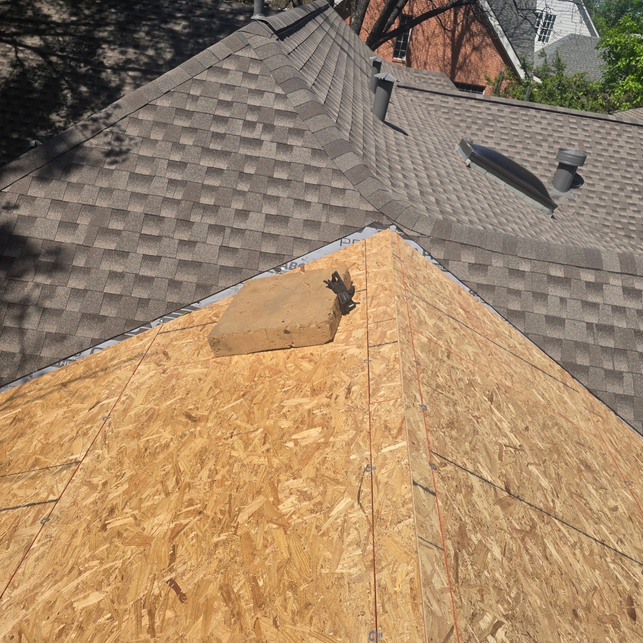 Home Addition Roof Install in Progress by Harvey Roofing & Construction