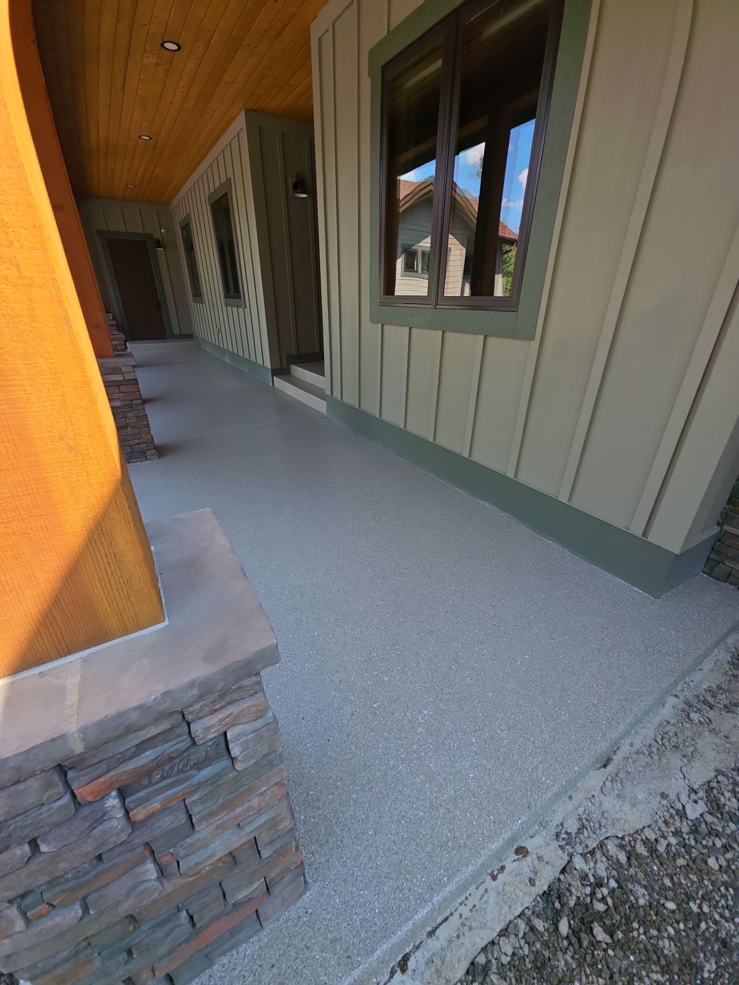 Patio Transformation using Travertine by Croc Coatings, LLC