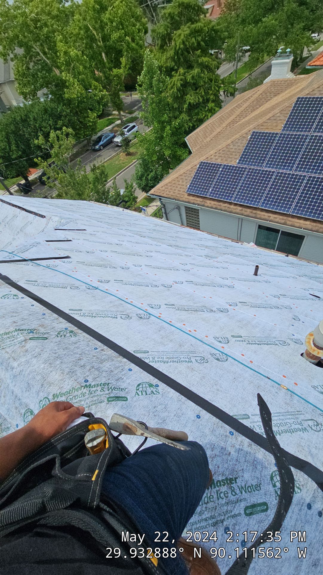 Project in New Orleans by Robertson Roofing & Siding Inc