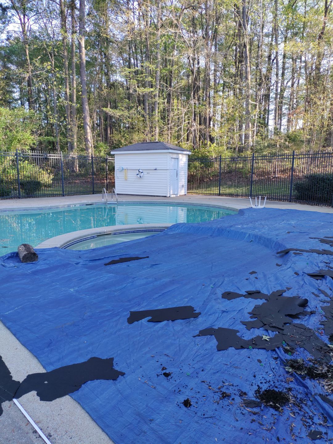 Pool House Roof Replacement using Owens Corning Onyx Black by Inspector Roofing and Restoration