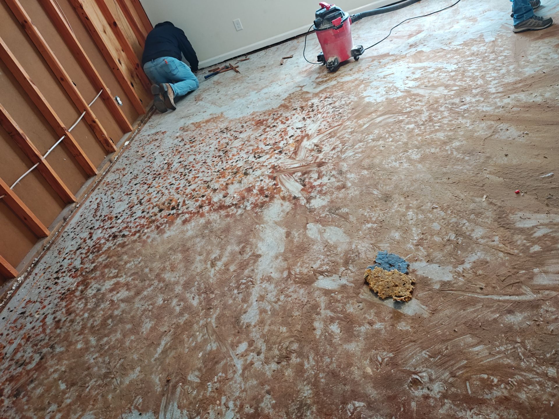 Interior Renovation Featuring Stone Fireplace and Subfloor Restoration in Valdosta by Trinity General Contracting Pros