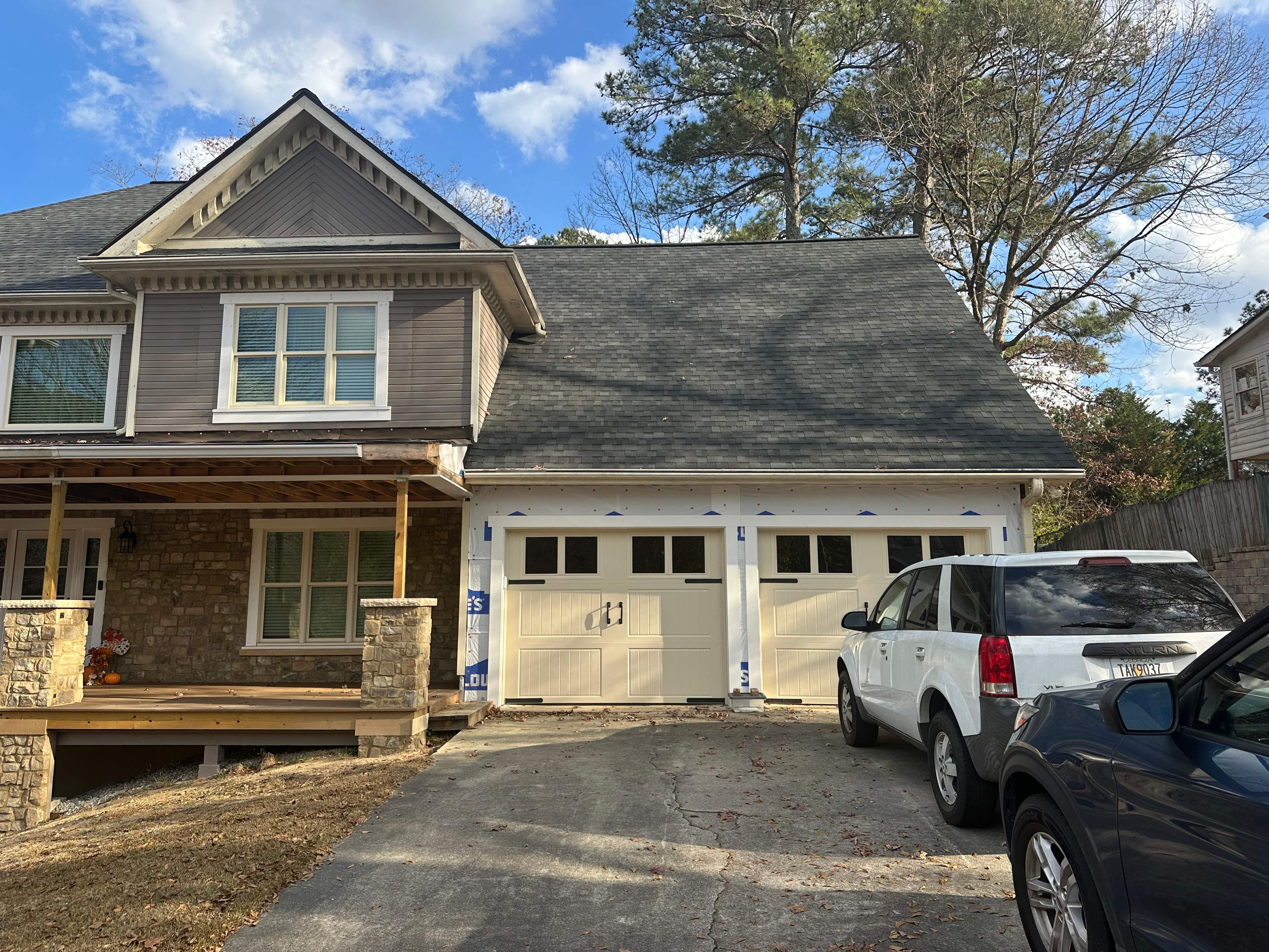 James Hardie Siding Replacement, Exterior Painting, Deck Stain, and Gutter Installation in Peachtree Corners, GA by Nelson Exteriors