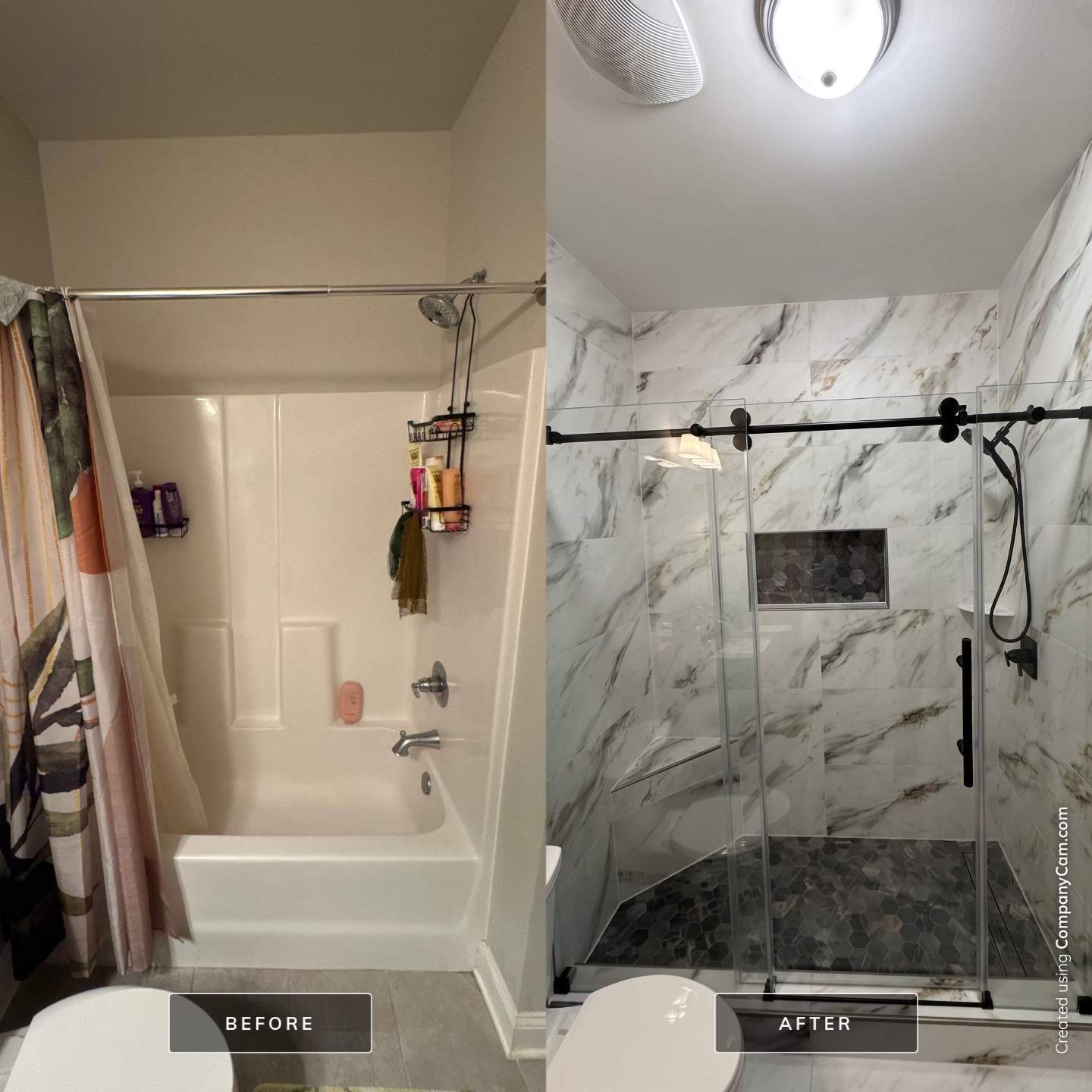 Three showers renovation by Prudencio