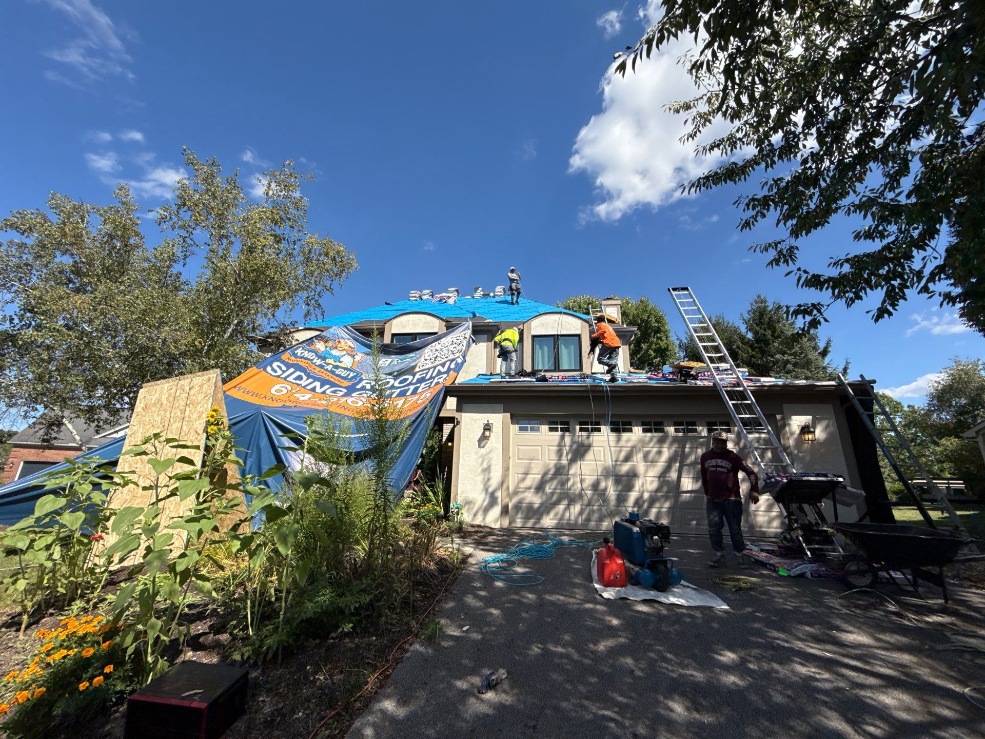 Roof Replacement, Gutters, Copper Chimney Cap by Know-A-Guy Roofing & Exteriors 