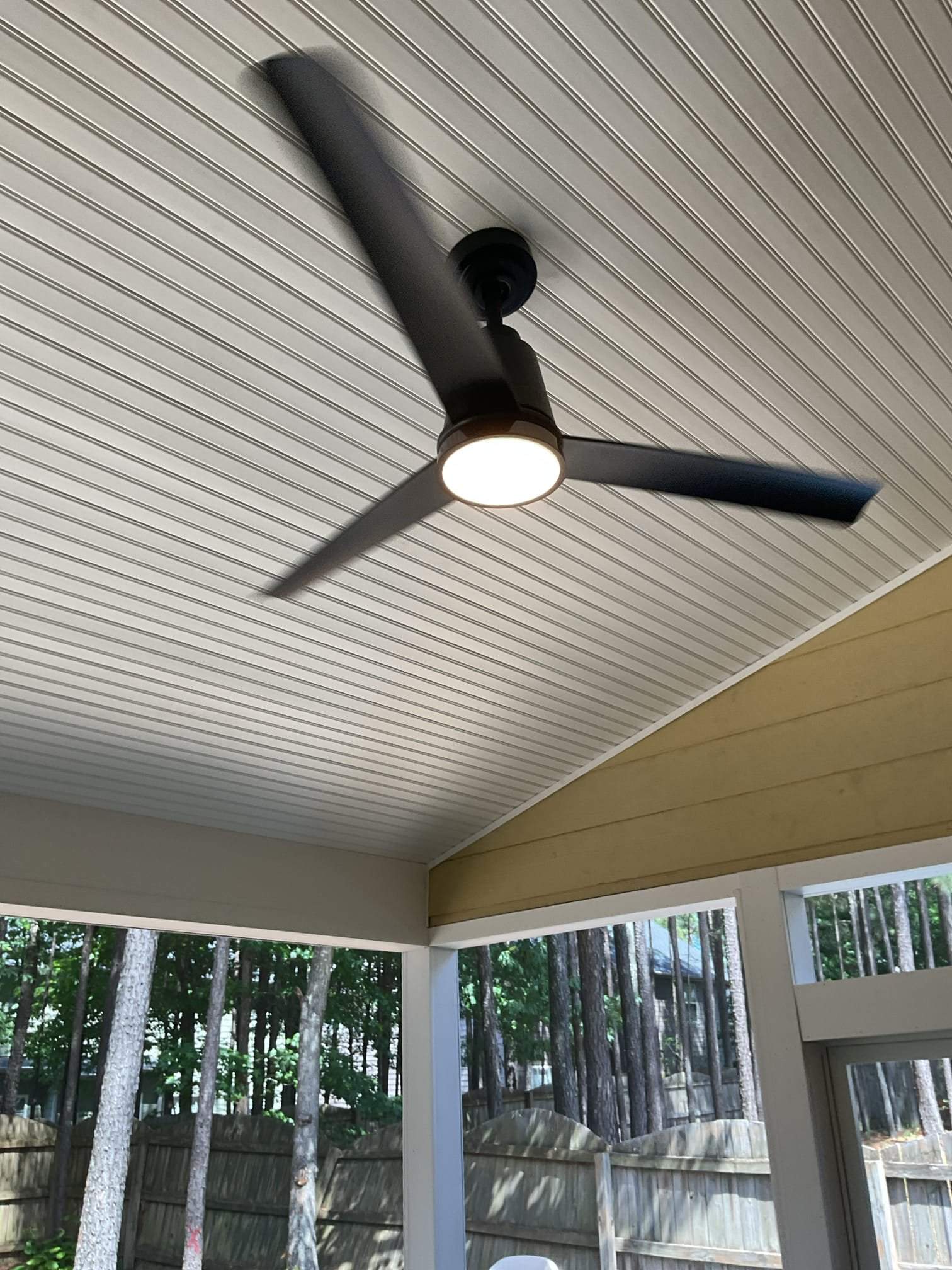 Custom Screen Porch Installation with Beadboard Ceiling in Apex by The Remodeling Company