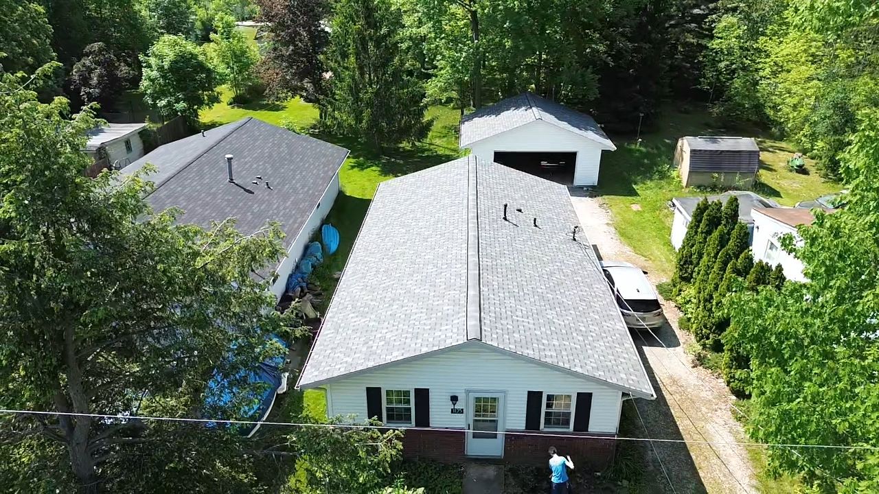 Atlas Pinnacle, Color, Coastal Granite, Drip Edge, Color, Birch White by Eagle Eye Roofing