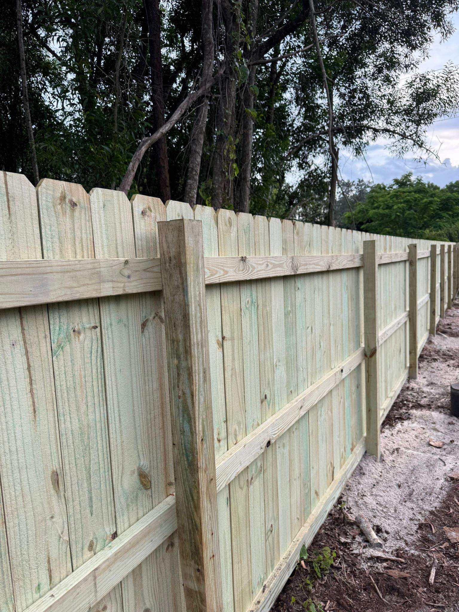 Pressure-Treated Wood Privacy Fence with Dog-Ear Pickets in Lehigh Acres by True Fence LLC