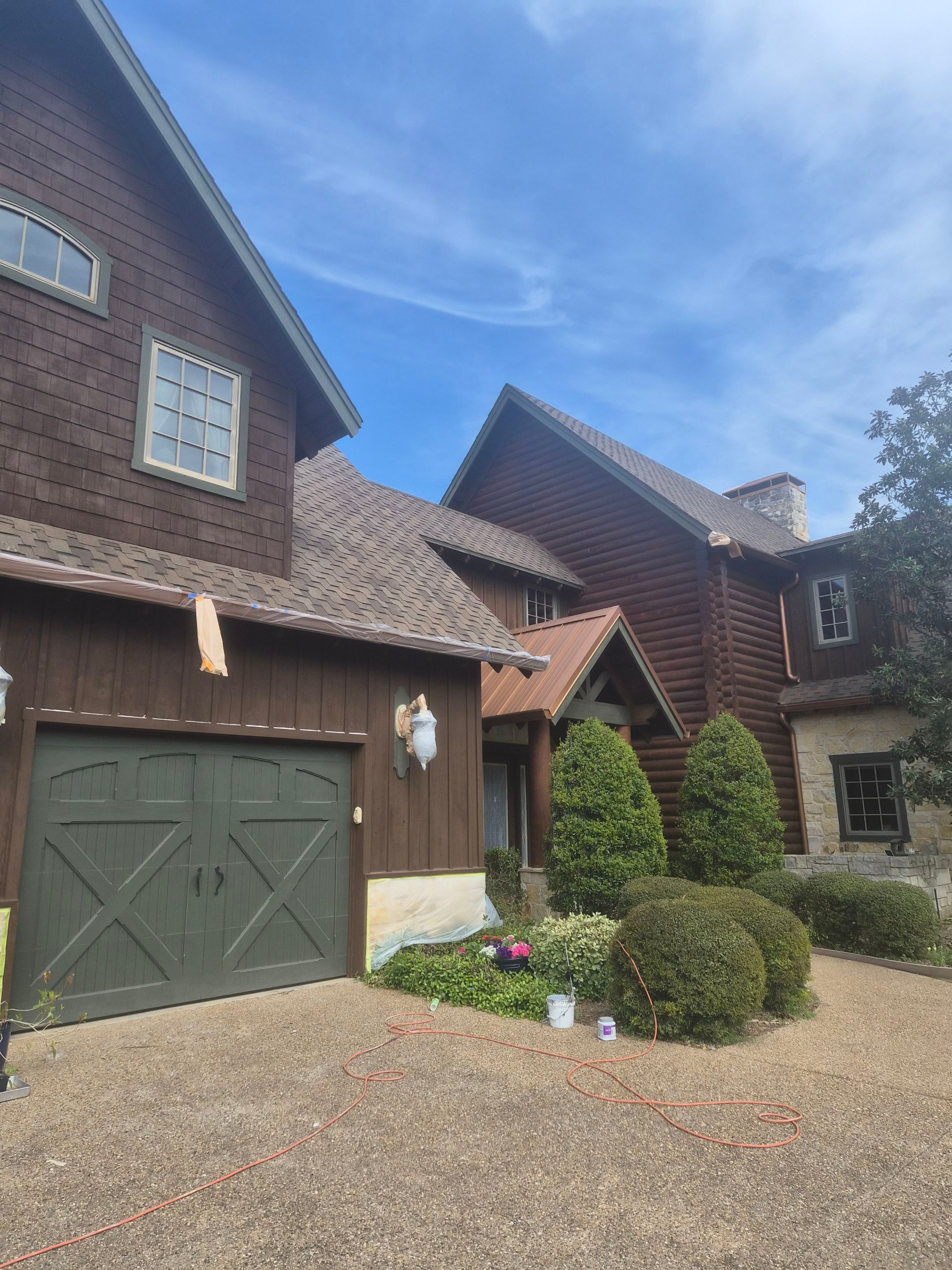 A Complete Exterior Refresh for a Custom Log Home & Property in Alba, Texas by Quality Coats Painting