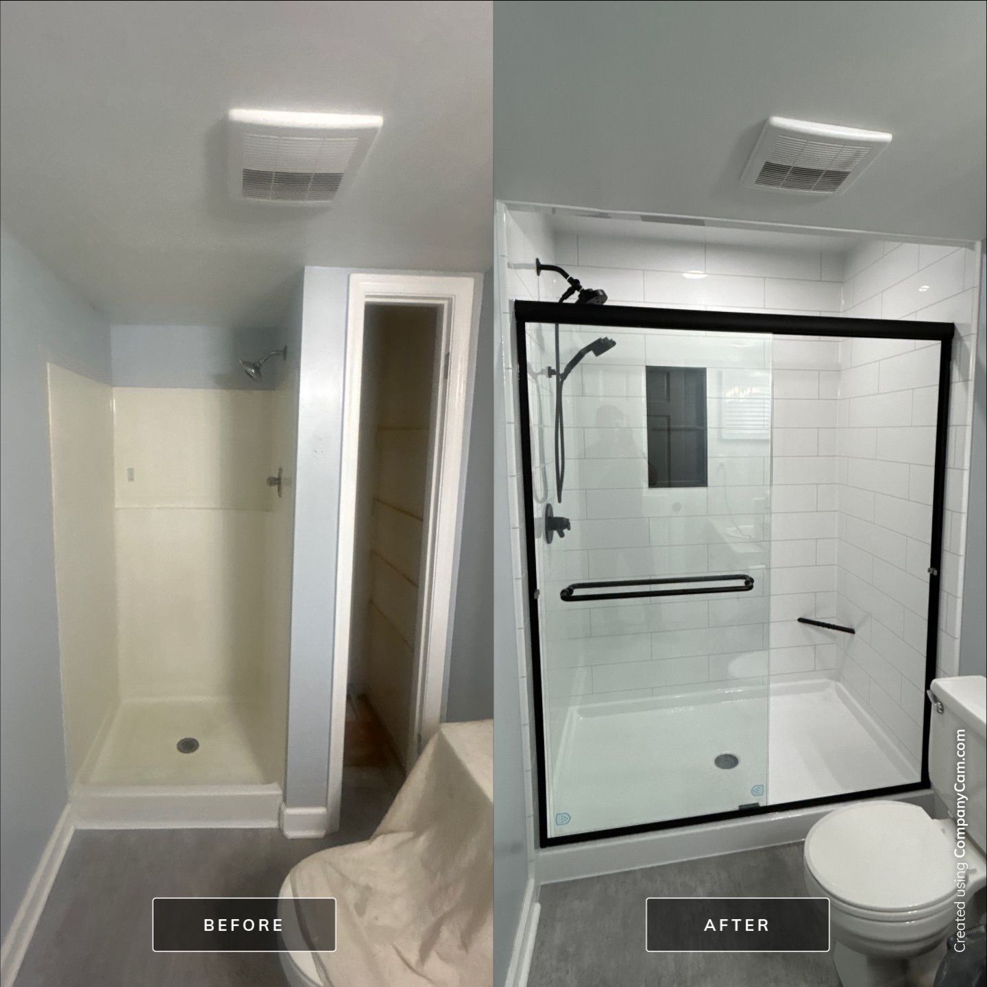 From Stall to Walk-In Shower by BathPlanet SW Virginia