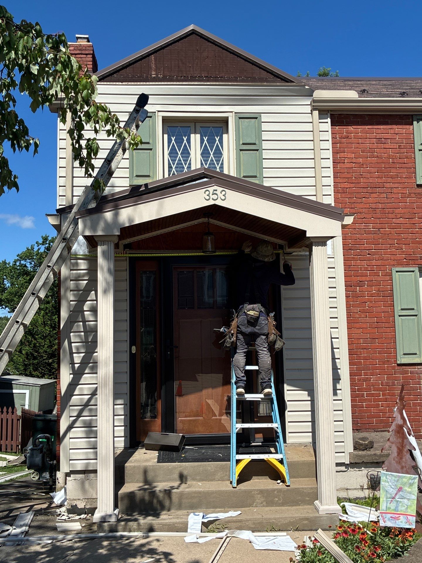 Full Vinyl Siding Renovation and Trim Installation in Mt Lebanon by Ideal Siding Pittsburgh