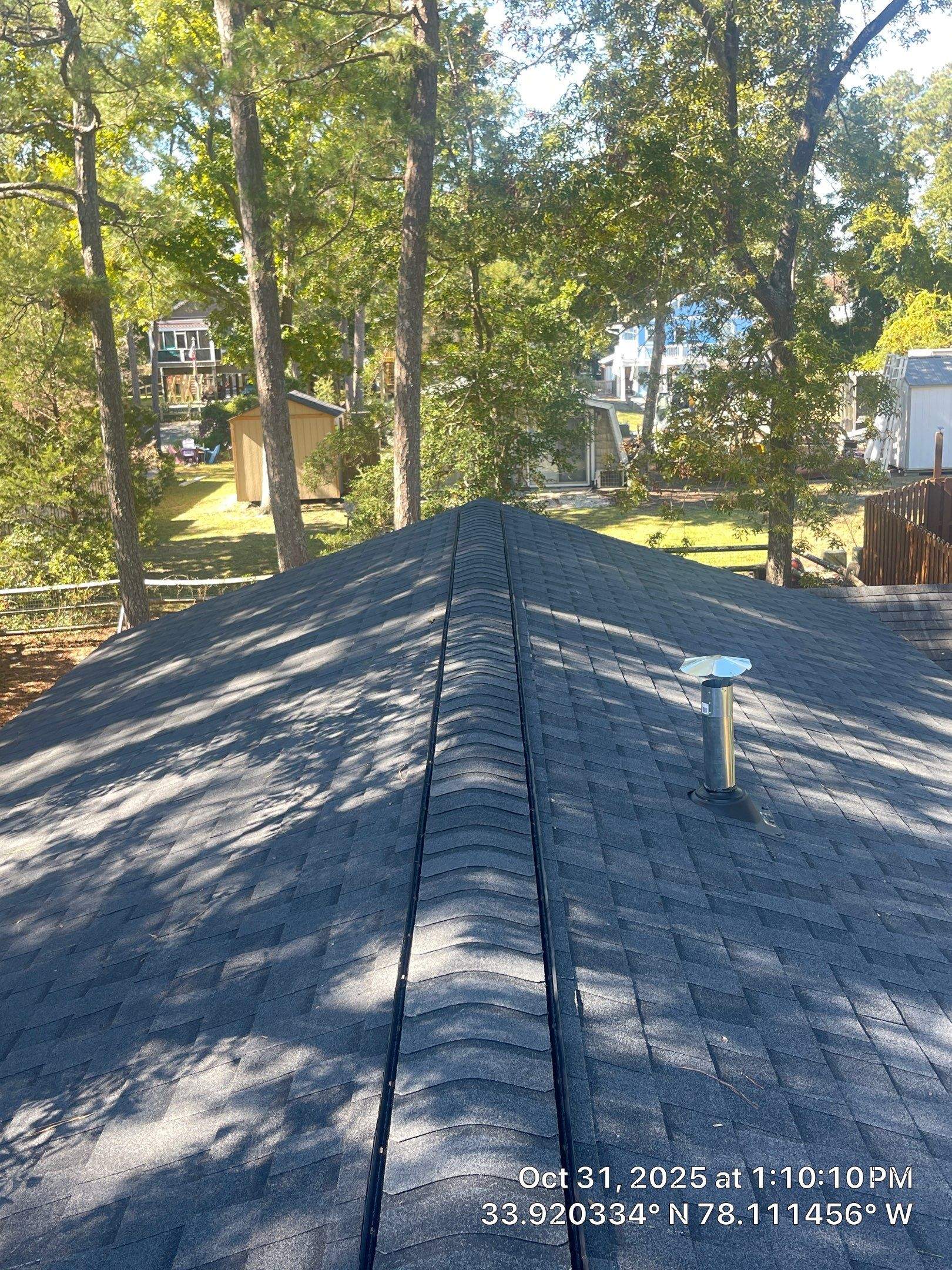Oak Island Mansard Roof Fortification with CertainTeed Landmark Moire Black by RGR Construction and Roofing, LLC