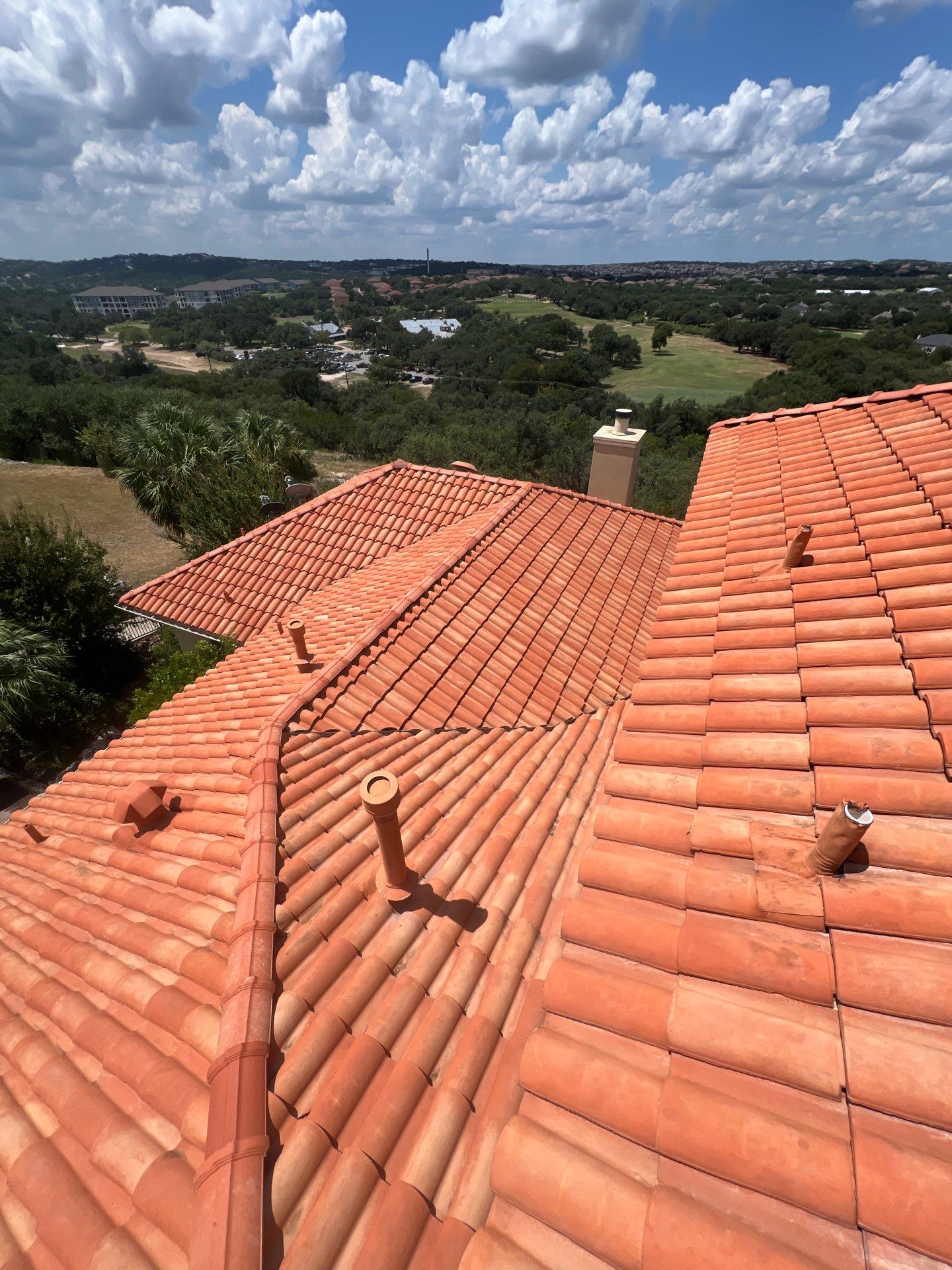Tile Roof Wash Project in San Antonio by Bright Choice