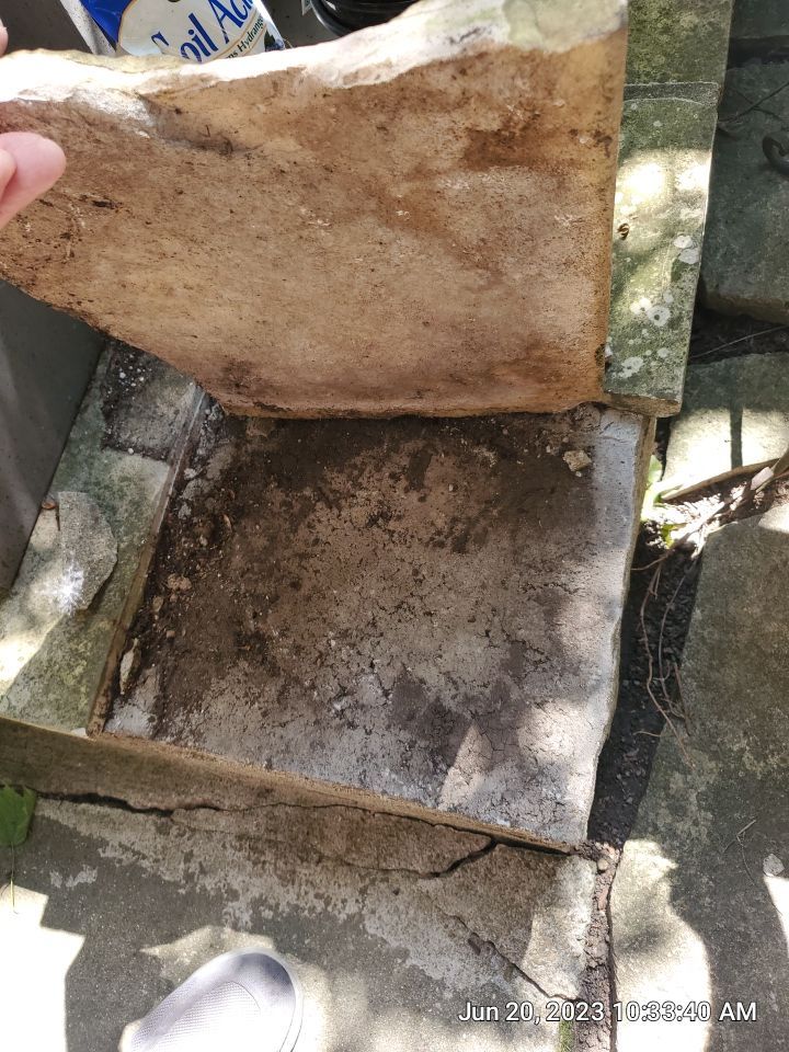 natural stone cleaning using Algaecide, soft wash soap by Northern Power Washing LLC.