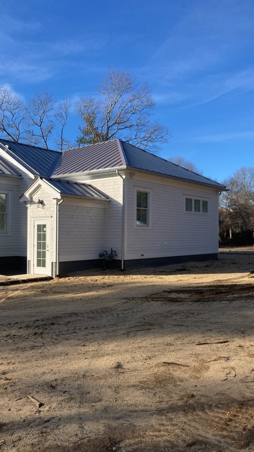 Waquoit, MA Gutter Installation using 6" Half Round Galvalume Gutter by Gutter Pro Enterprises