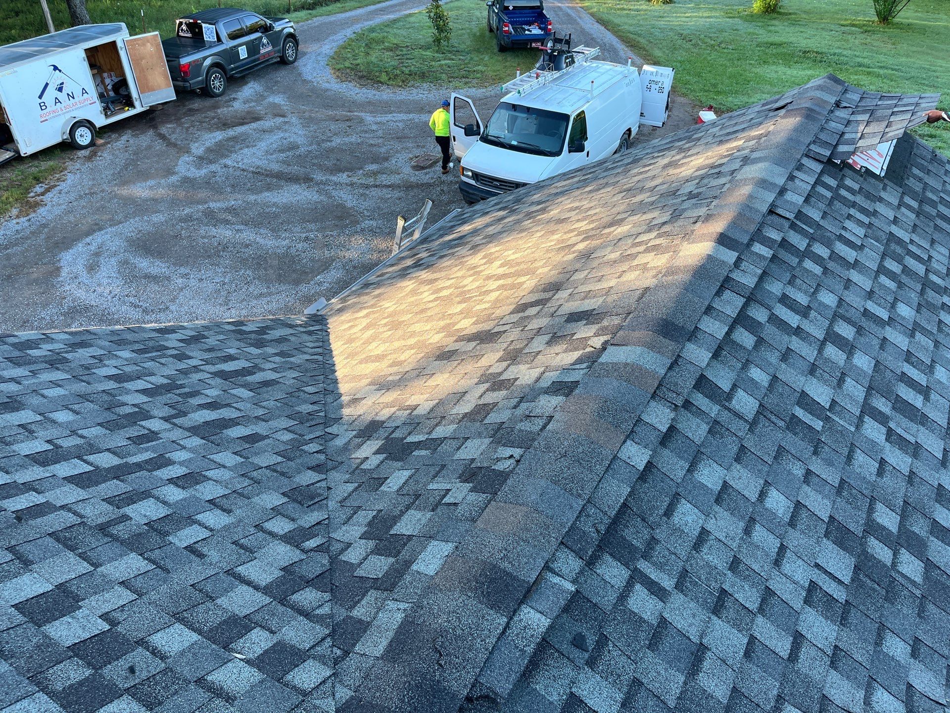 Roof Replacement and Architectural Shingle Installation in Joy, Oklahoma by BANA Roofing and Solar Supply