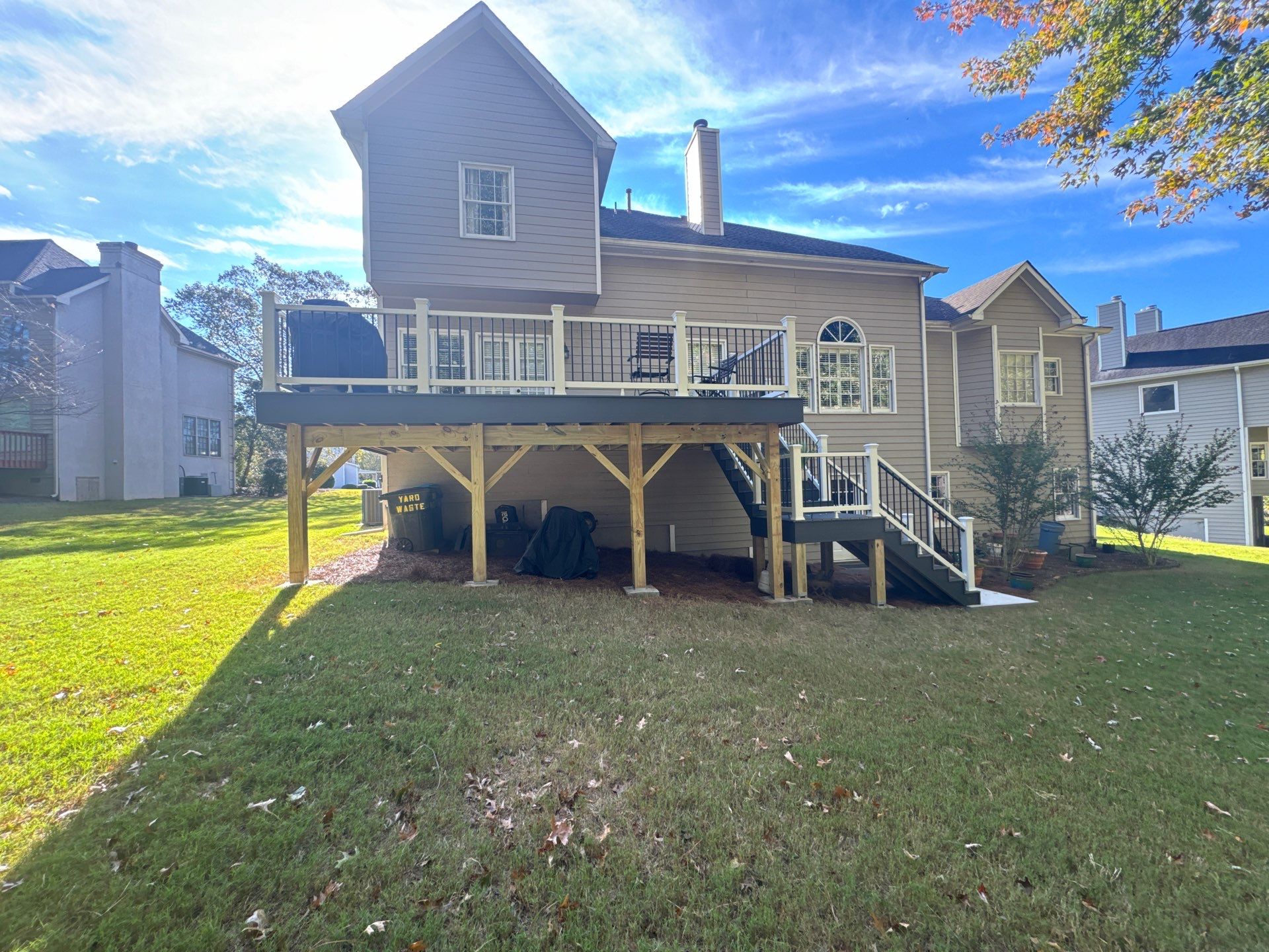 Elevated Multi-Level Composite Deck Replacement in Duluth, Georgia by Swift Home Renovations