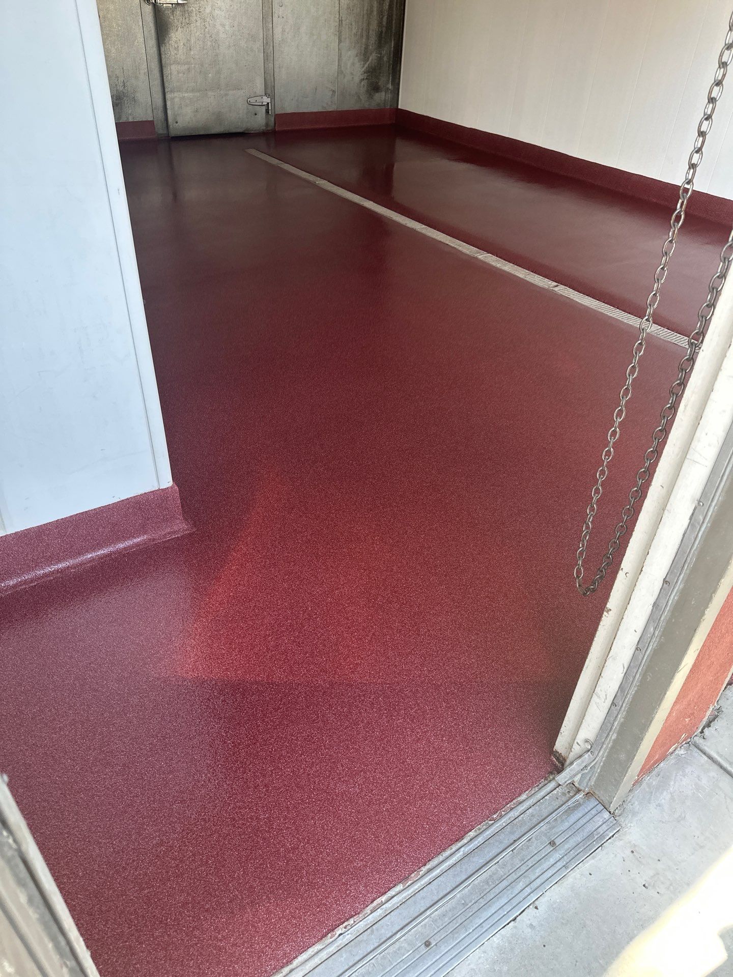 Industrial Red Quartz Polyurea Floor Installation for Atascadero Brewery by MGP Coatings
