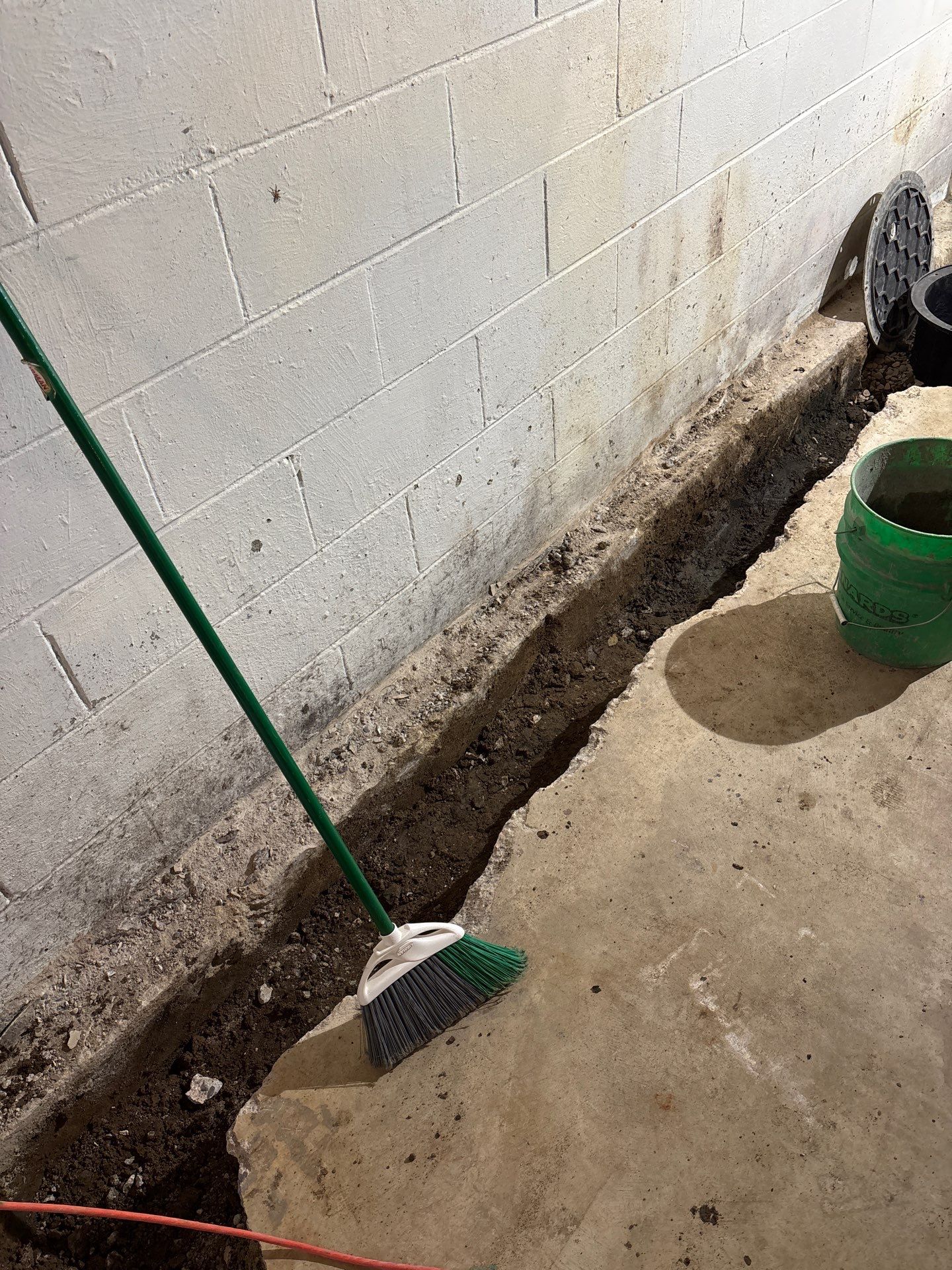 Drain tile & a sump pump for Ruth by Waterproofing Northeast