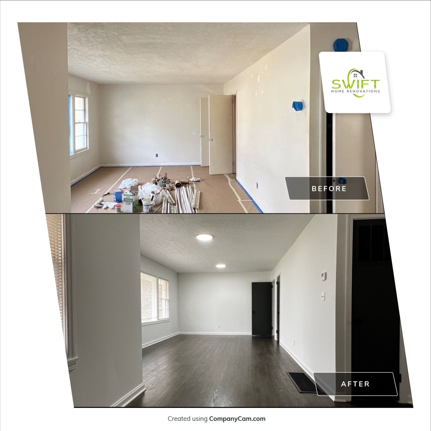 Marietta Interior Renovation Featuring Kitchen, Bathroom, and Hardwood Flooring Upgrades by Swift Home Renovations