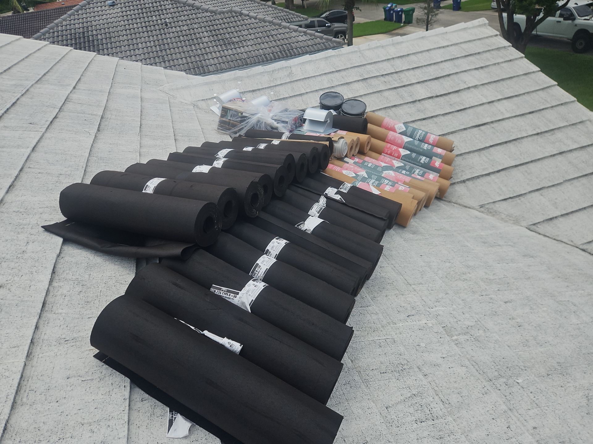 Residential Roofing Installation using 1" Nail strip metal roof by BLUES BROTHERS ROOFING