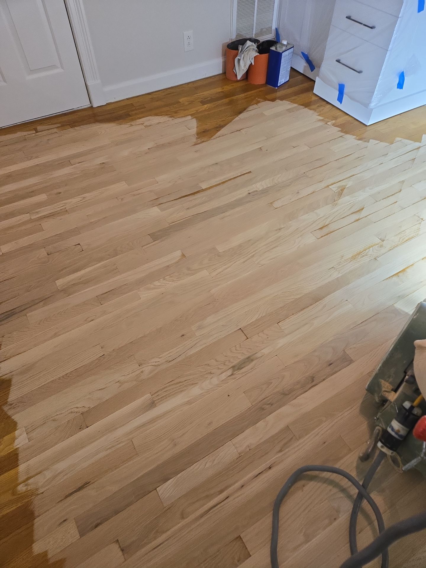 Updated staircase and hallway by Footprints Floors of Nashville