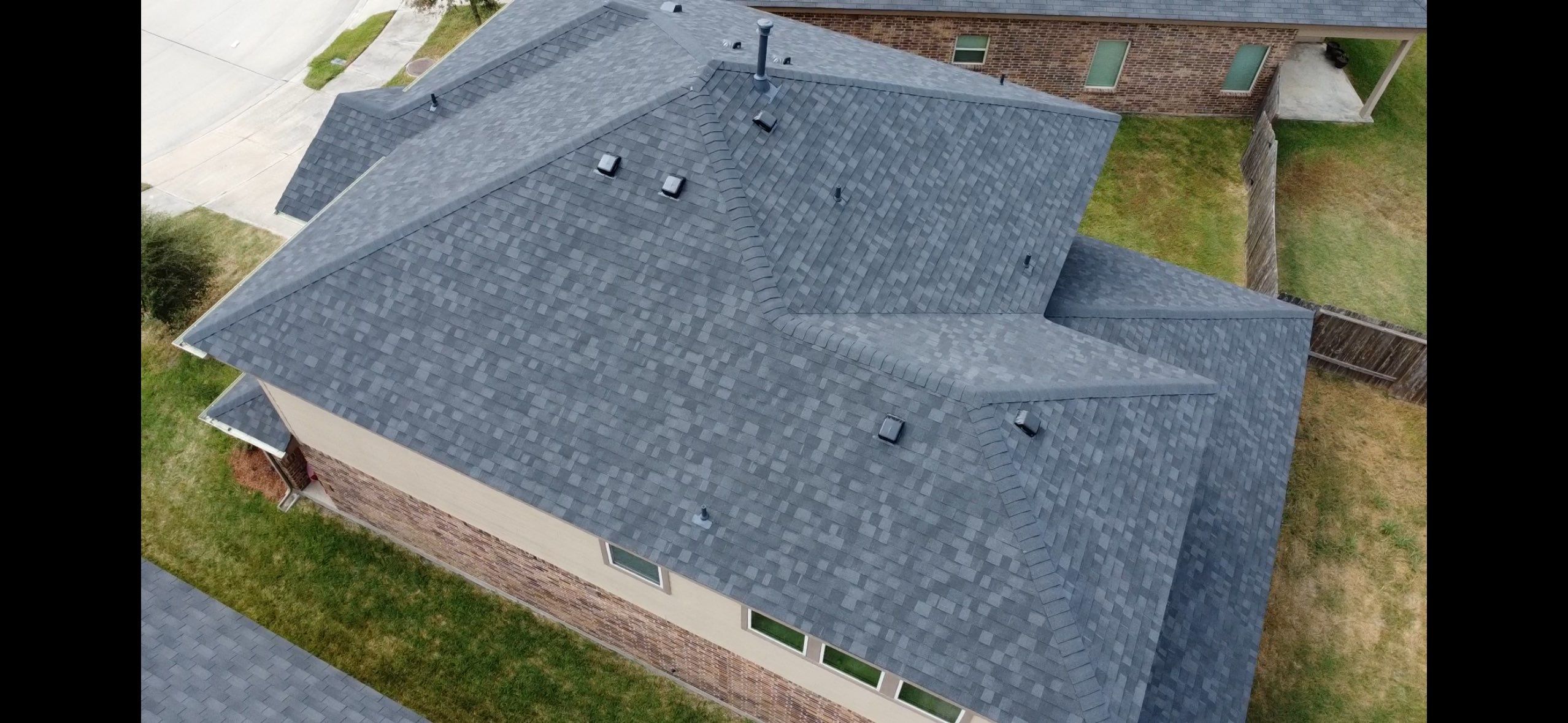 Reroof after Hurricane Beryl by Berry Good Roofing 