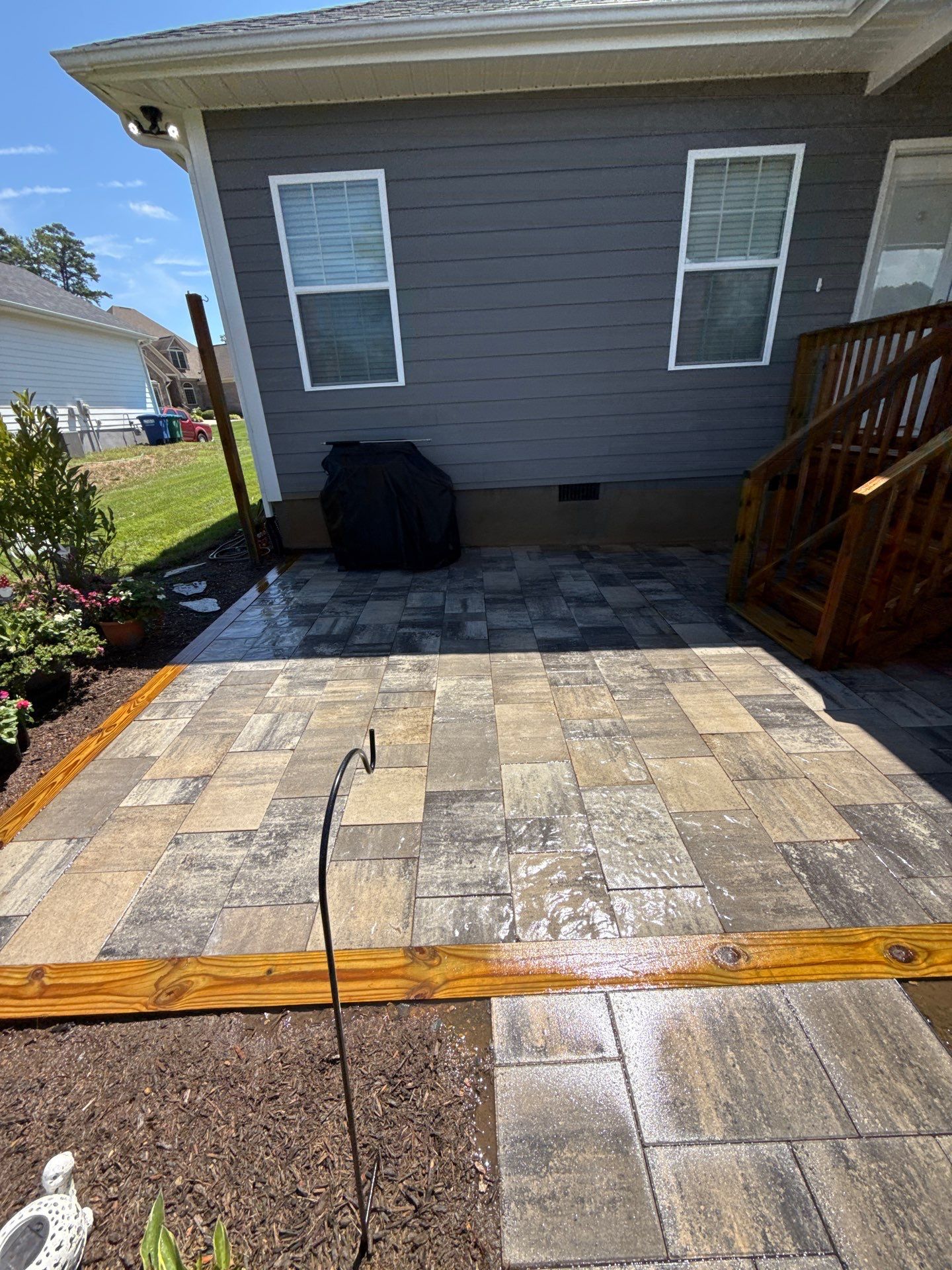 Wood Deck, Concrete porch using Wood and Conrete Sealant by DuraSeal