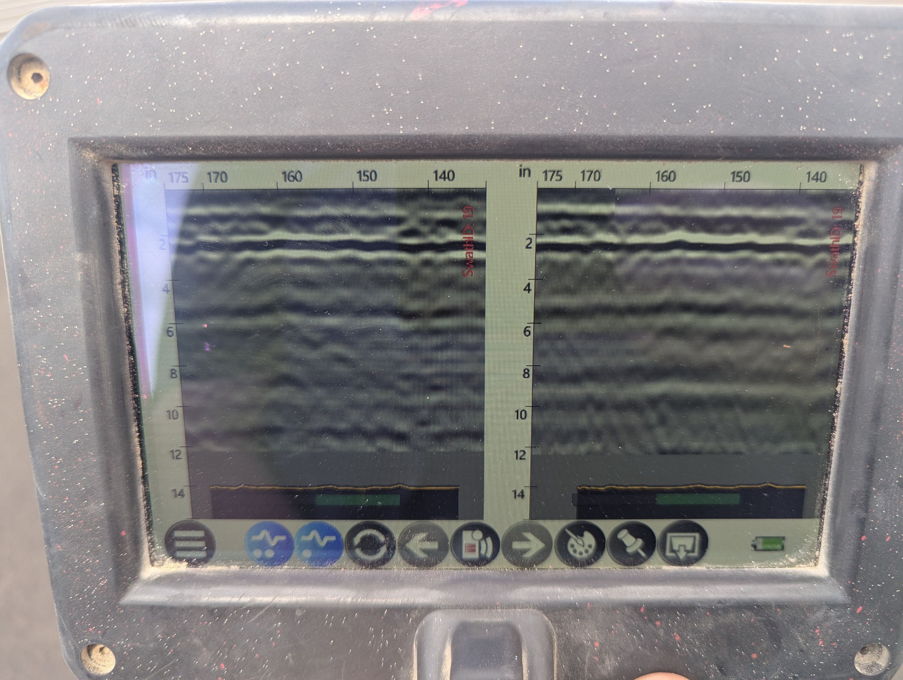 Asphalt Scan to determine thickness by Alsip Locating Service, LLC