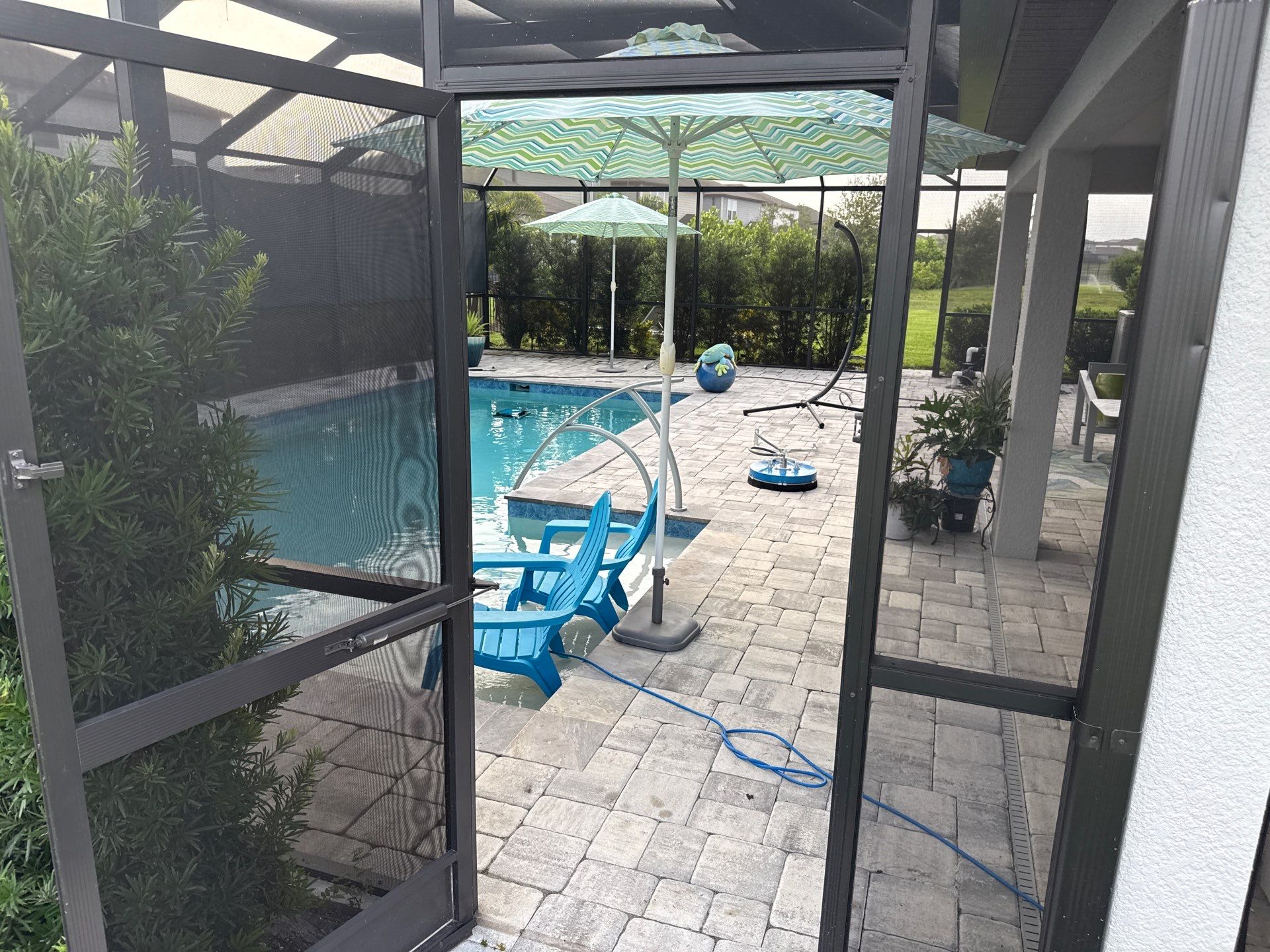 Paver Pool Deck & Screen Enclosure Cleaning – North River Ranch, Parrish, FL by Sunshine AquaWash