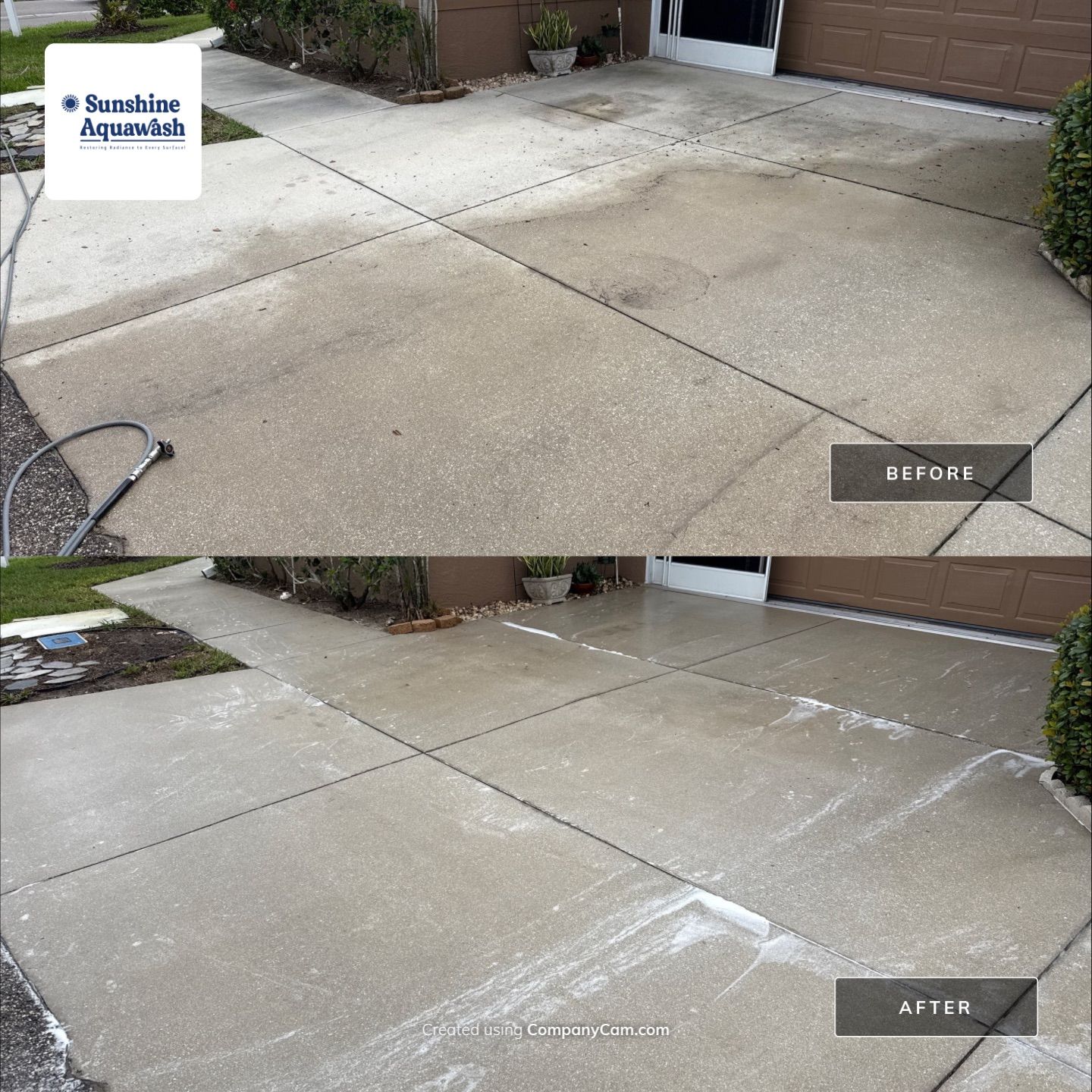 Concrete Driveway & Sidewalk Cleaning in Captain’s Court Condos – Palmetto, FL by Sunshine AquaWash