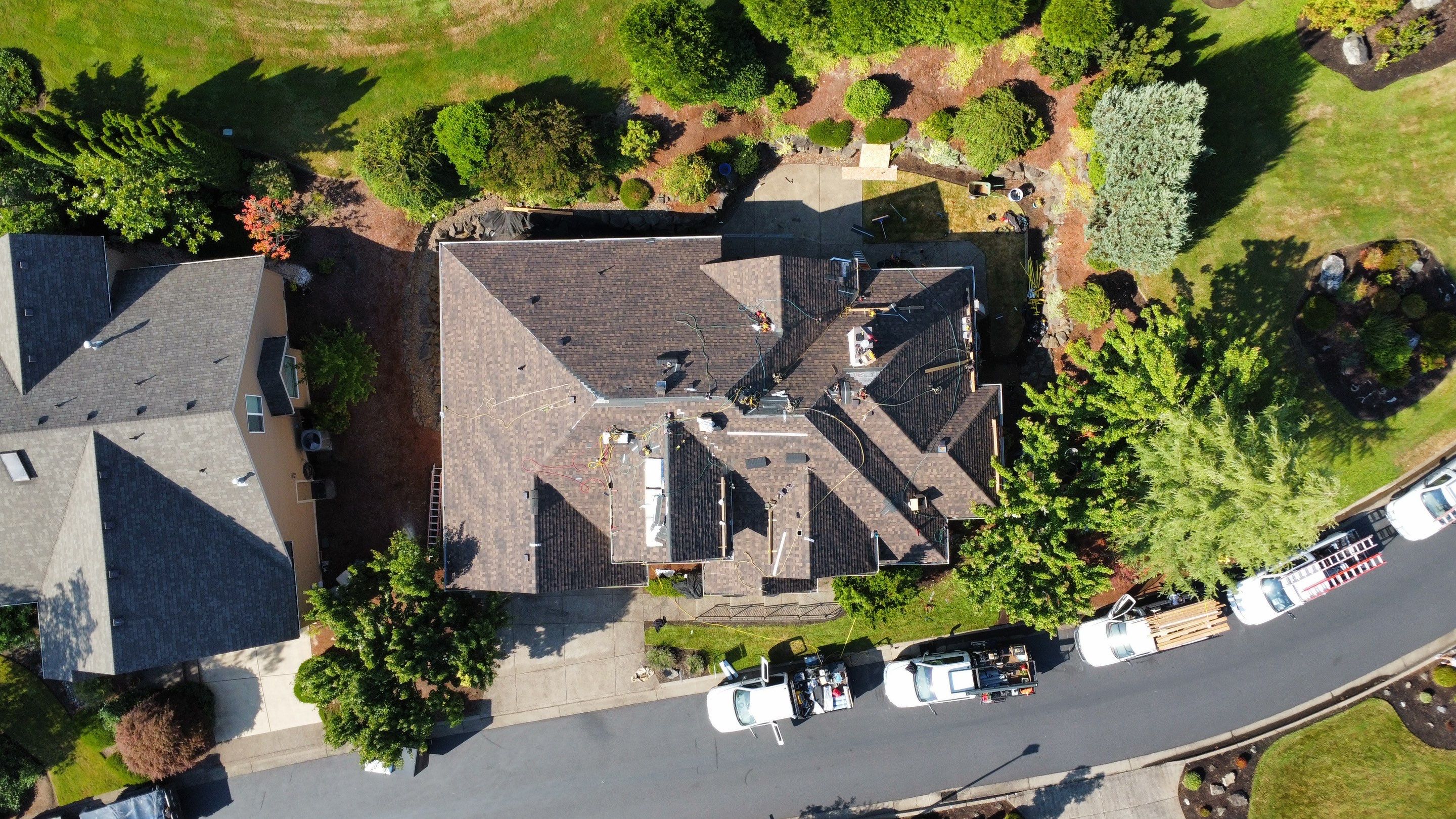 Residential Roofing Installation using IKO Dynasty (Color: Shadow Brown) by Orezona Building & Roofing Company, Inc.