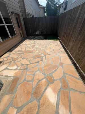 🌟 Clayton’s Backyard Flagstone Patio Home Makeover