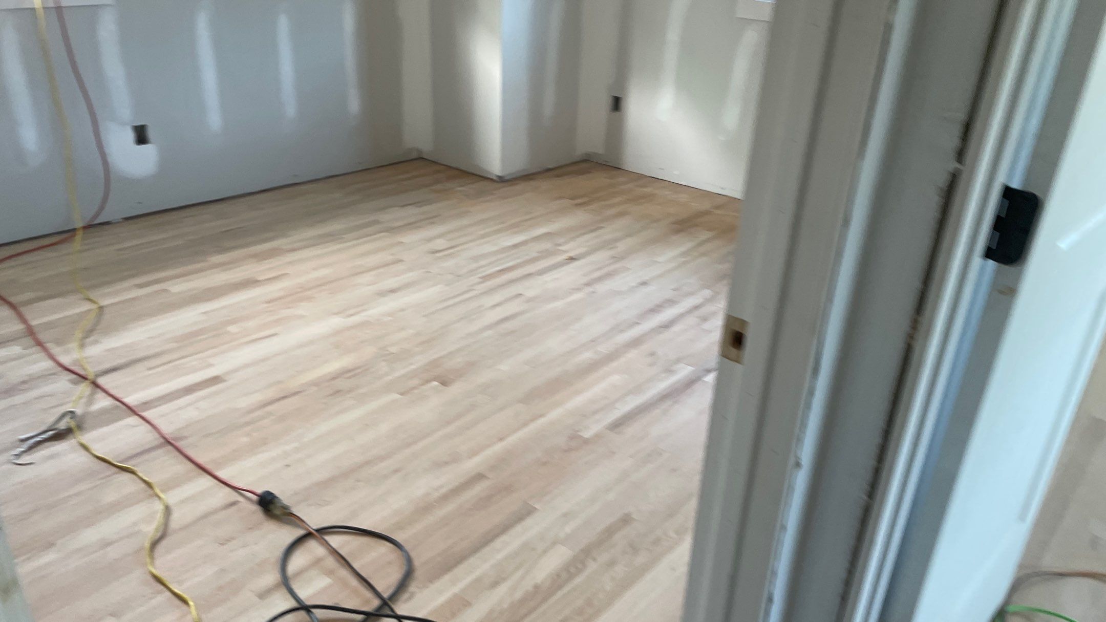 Remodeled Home with new tile floors, Showers and Refinished Oak Floors with stain and Waterbased Finish by Footprints Floors of Coastal Carolina