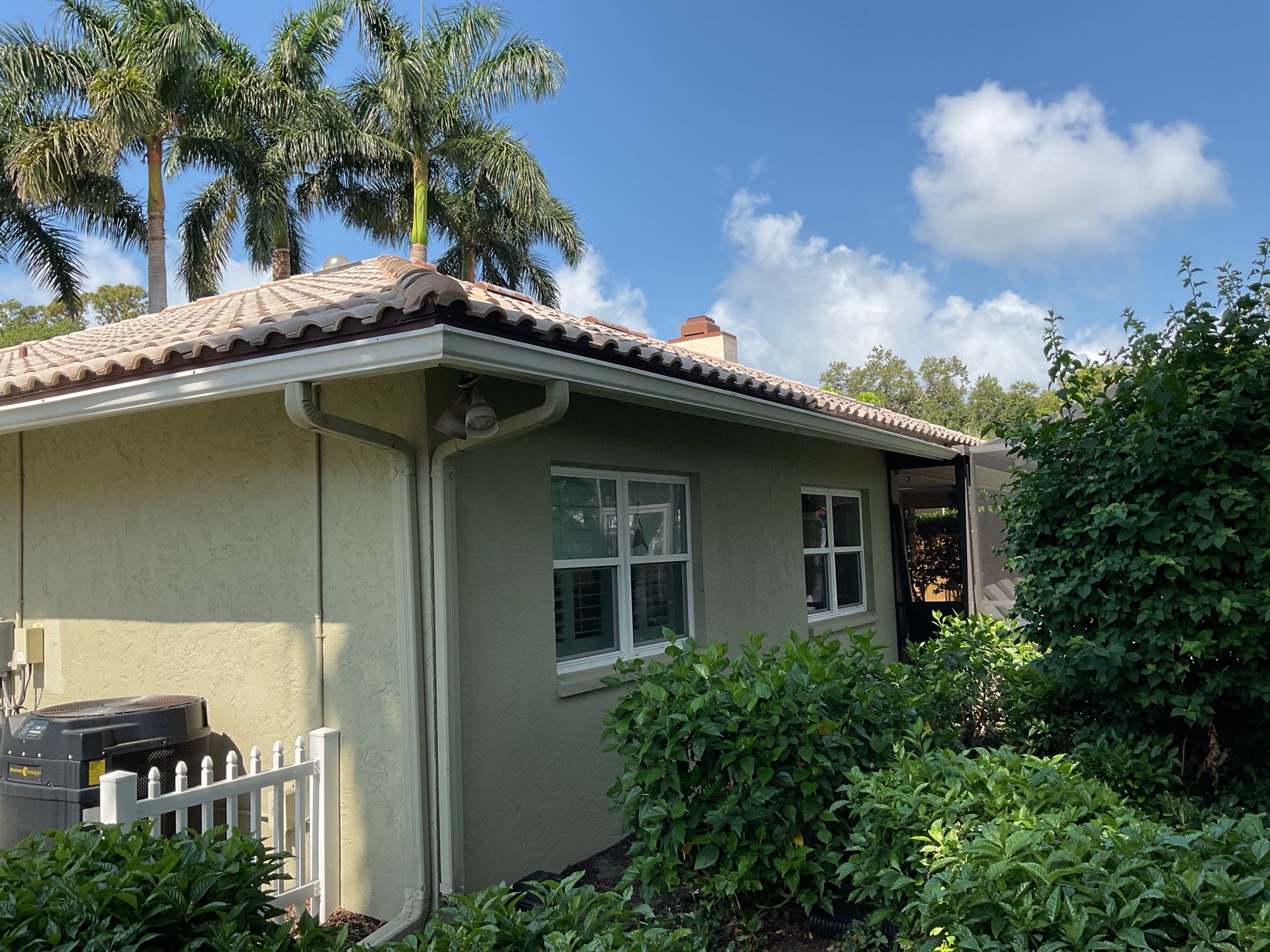 White Gutter Installation in Sarasota FL by Gutter Professors