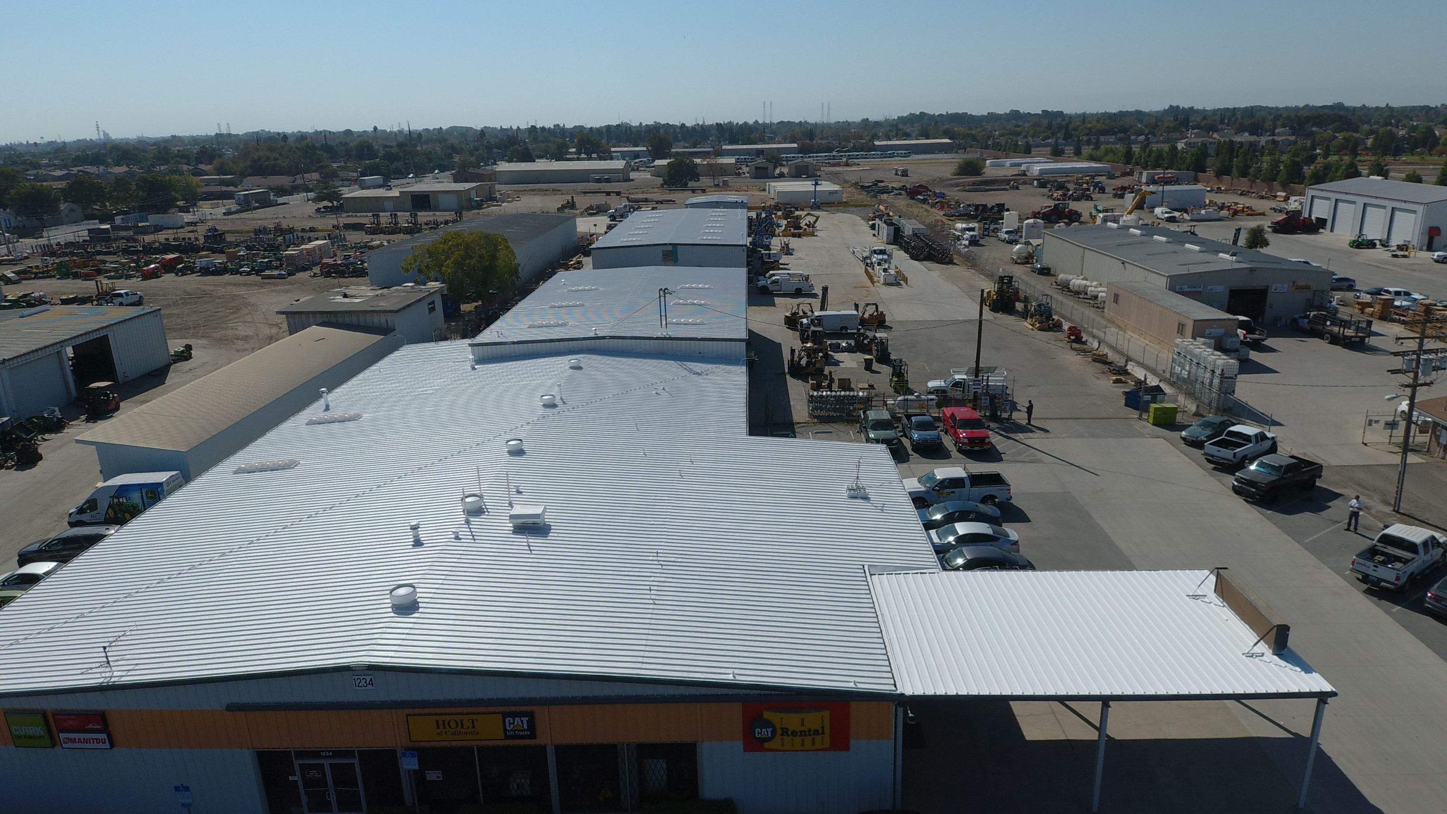 MR Roofing system using Conklin Benchmark/PUMA XL fabric and coating by Straight Edge Roofing Inc