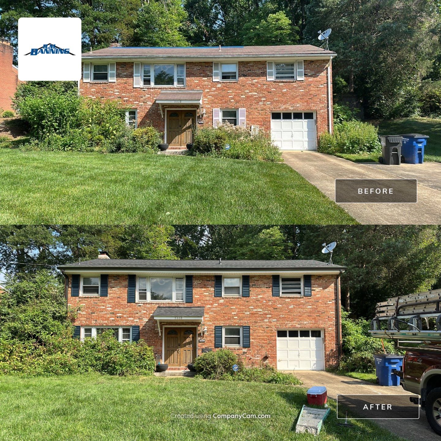Springfield Tree Damage Restoration: CertainTeed Landmark Designer Shingles in Charcoal Black by RM Banning, Inc.