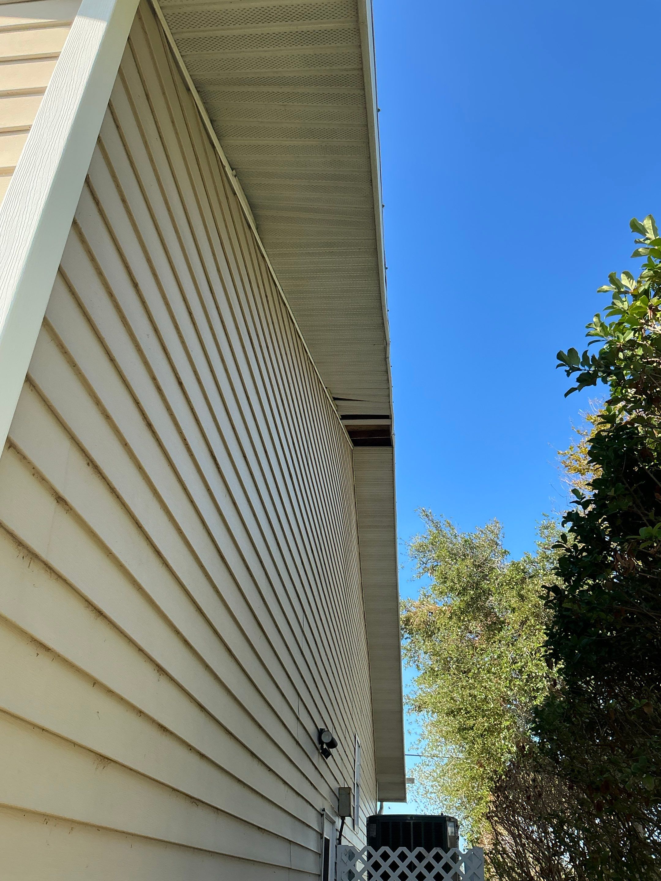 Soffit Repair and New Splash Guard Installation Palmetto FL by Gutter Professors