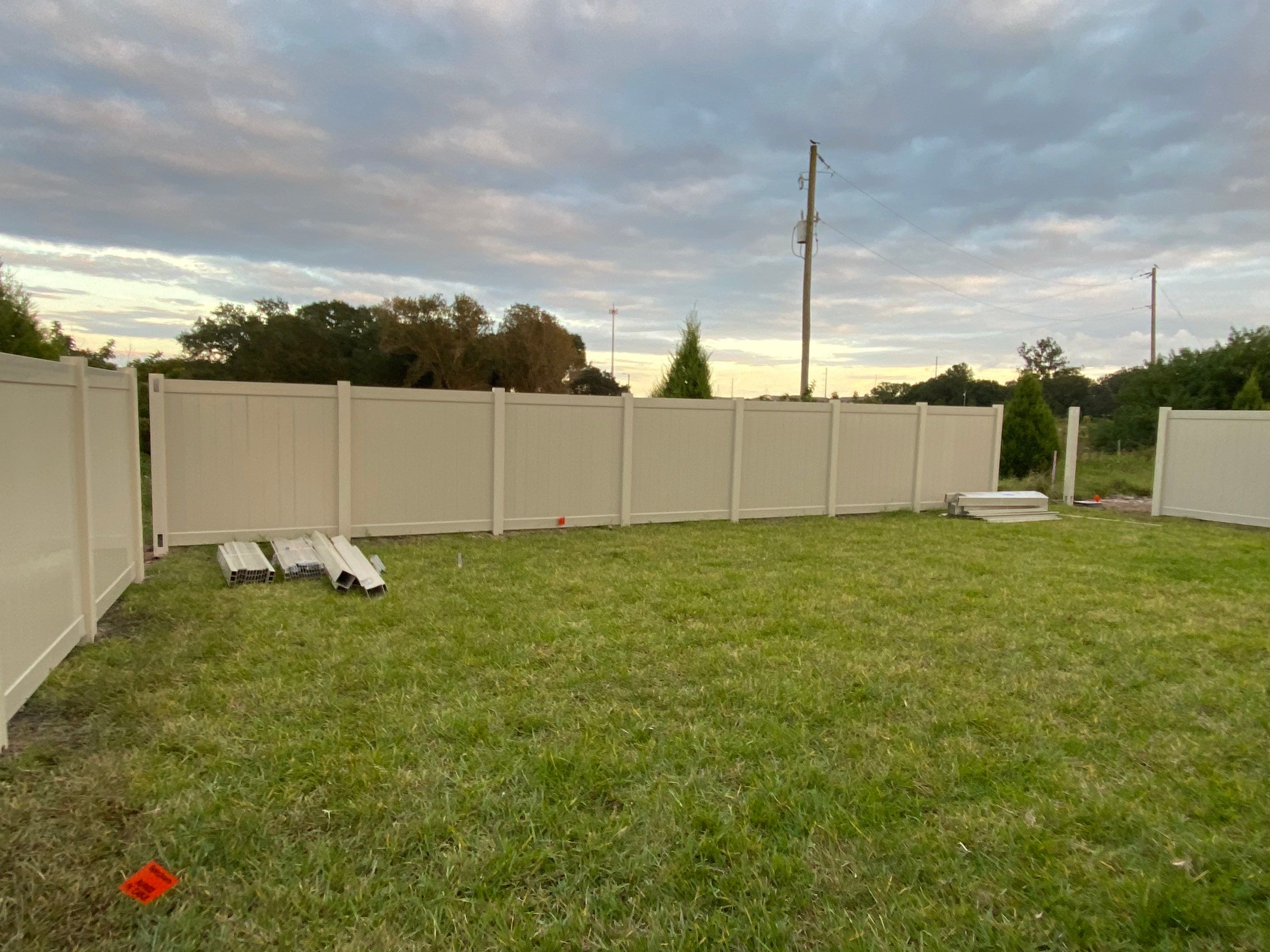 Bradenton, FL 6 ft. Tall Tan Vinyl Privacy Fence  by Asap fence and gates, LLC