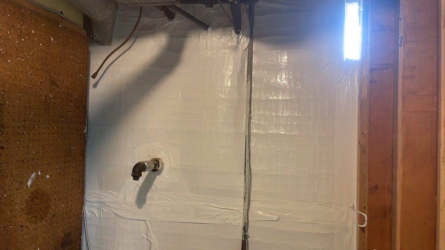 Embedded Fiber Reinforcement and Basement Waterproofing using GrateDrain Waterproofing System by Toledo Basement Repair